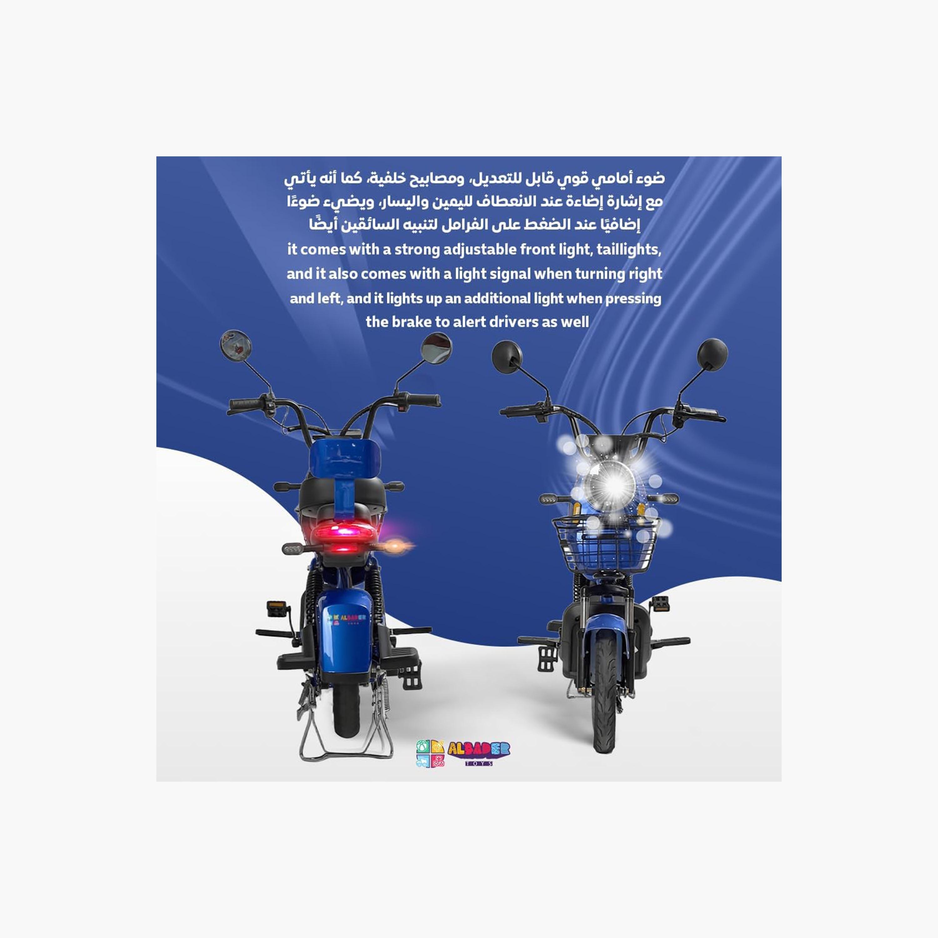 ALBADER V7+ Electric Scooter For Older Kids with 2 Seats & Manual Pedals, 3 Modes Speeds | B0DS6DPNQ11-sports-gear-scooters-image-2