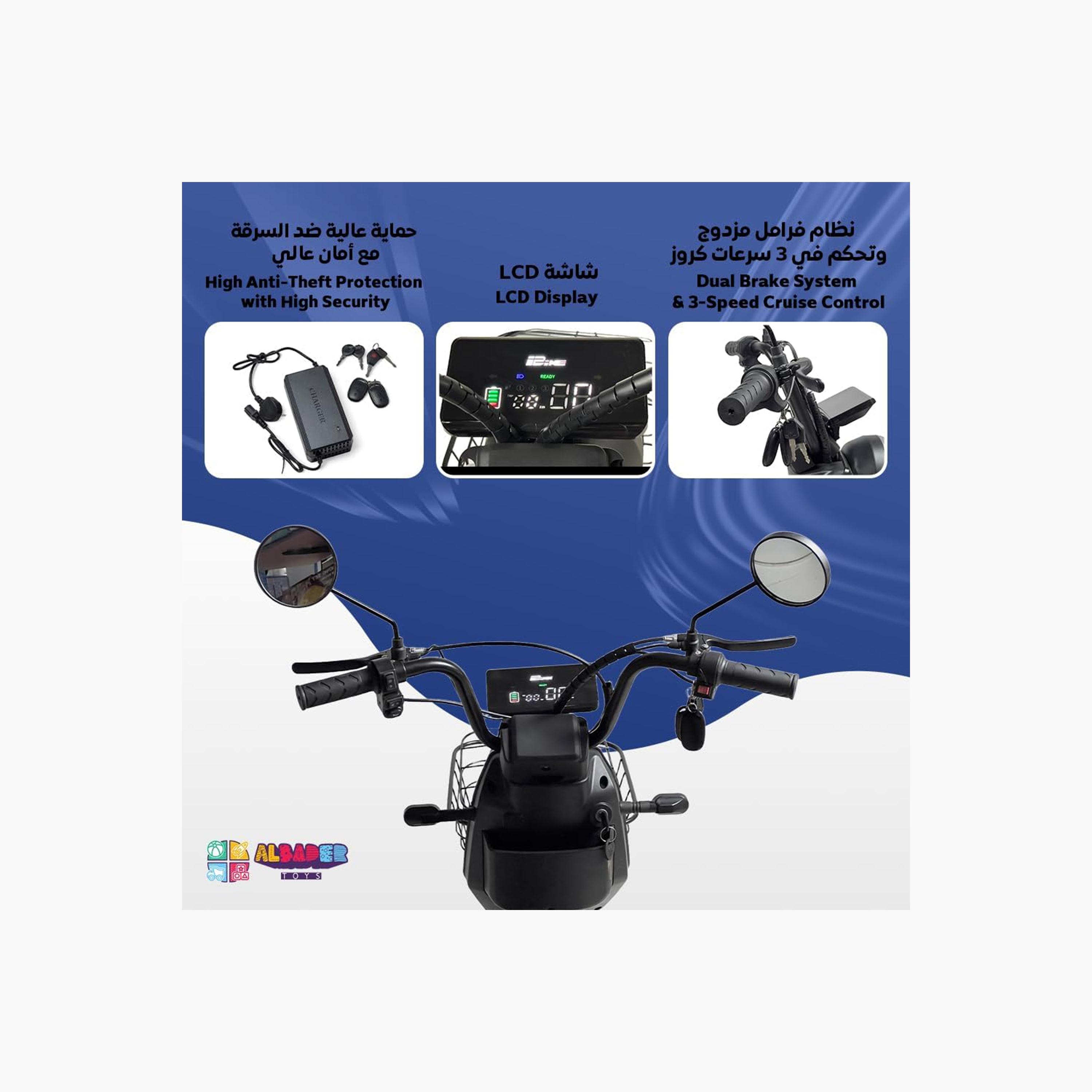 ALBADER V7+ Electric Scooter For Older Kids with 2 Seats & Manual Pedals, 3 Modes Speeds | B0DS6DPNQ11-sports-gear-scooters-image-6