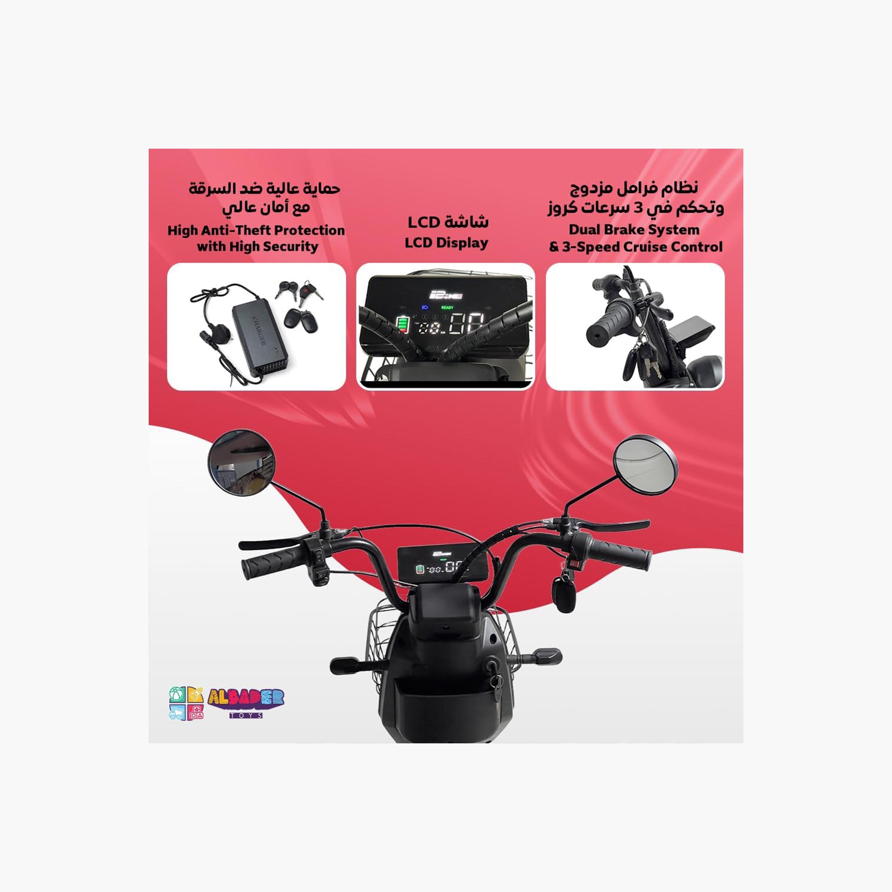 ALBADER V7+ Electric Scooter For Older Kids with 2 Seats & Manual Pedals, 3 Modes Speeds | B0DS6DMQJC1-sports-gear-scooters-image-6