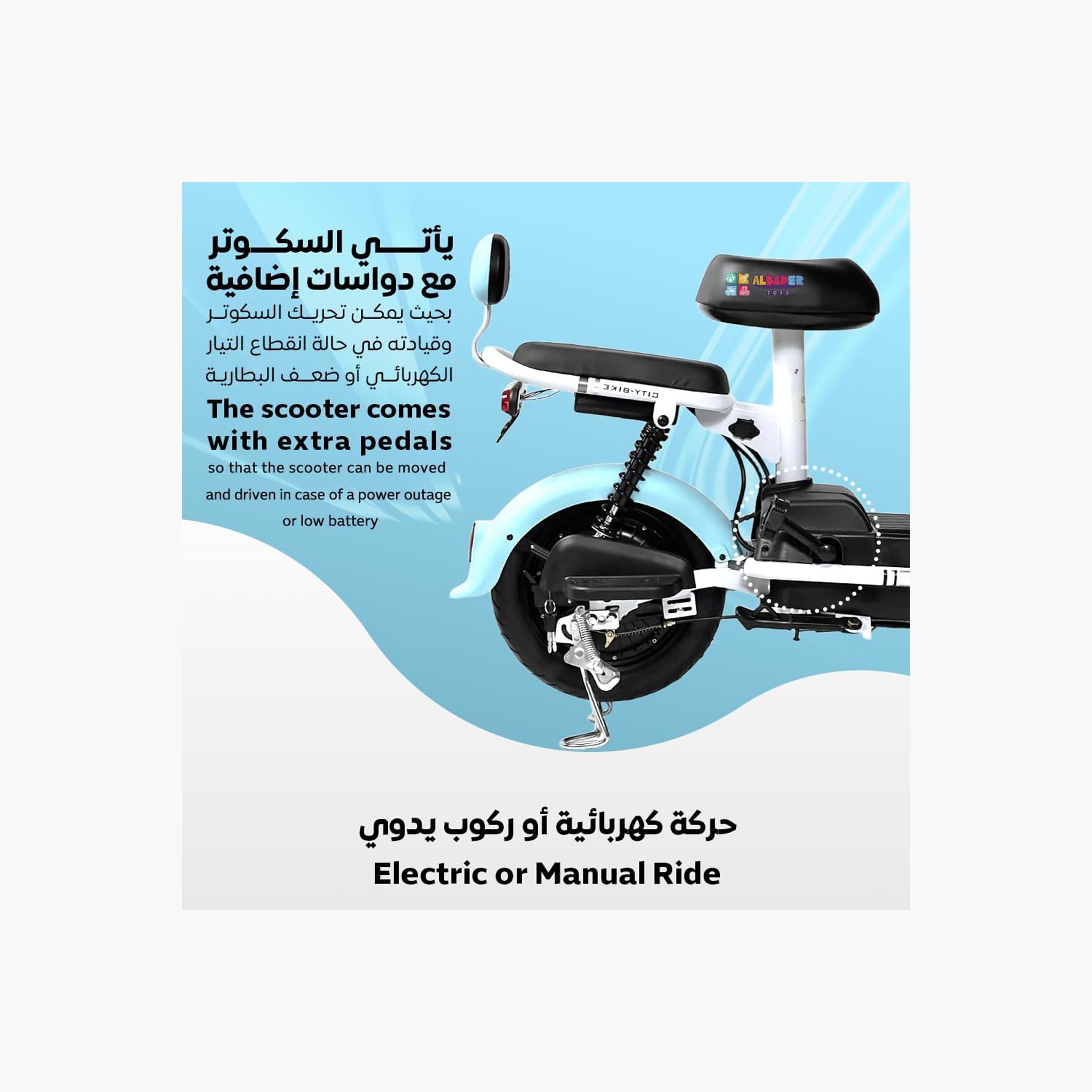 ALBADER V6+ Electric Scooter For Older Kids, Double Seats With Manual Pedals, Max Speed 30-40 KM/H Range 35-KM 48V | B0DS6K9T8X1-sports-gear-scooters-image-5