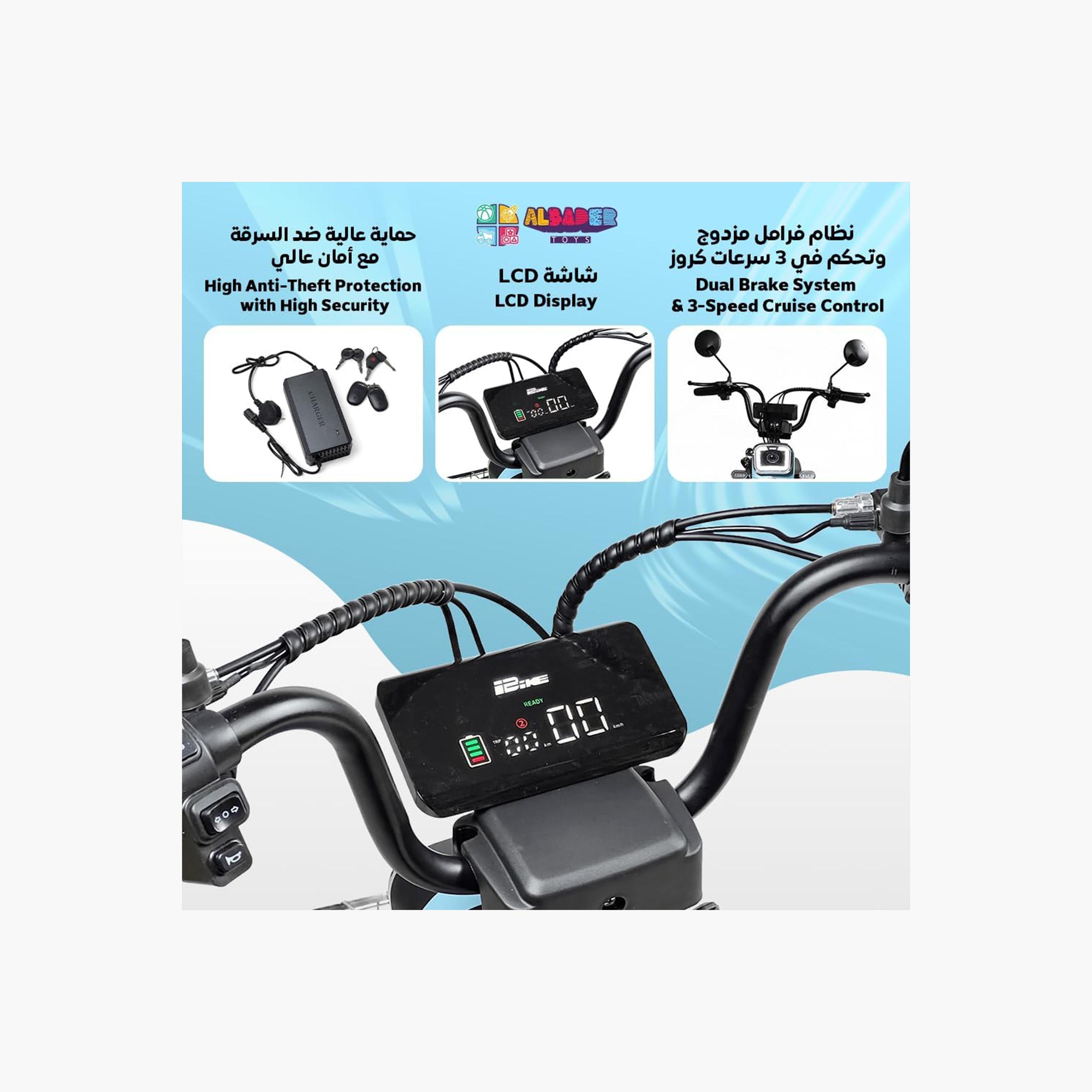 ALBADER V6+ Electric Scooter For Older Kids, Double Seats With Manual Pedals, Max Speed 30-40 KM/H Range 35-KM 48V | B0DS6K9T8X1-sports-gear-scooters-image-6