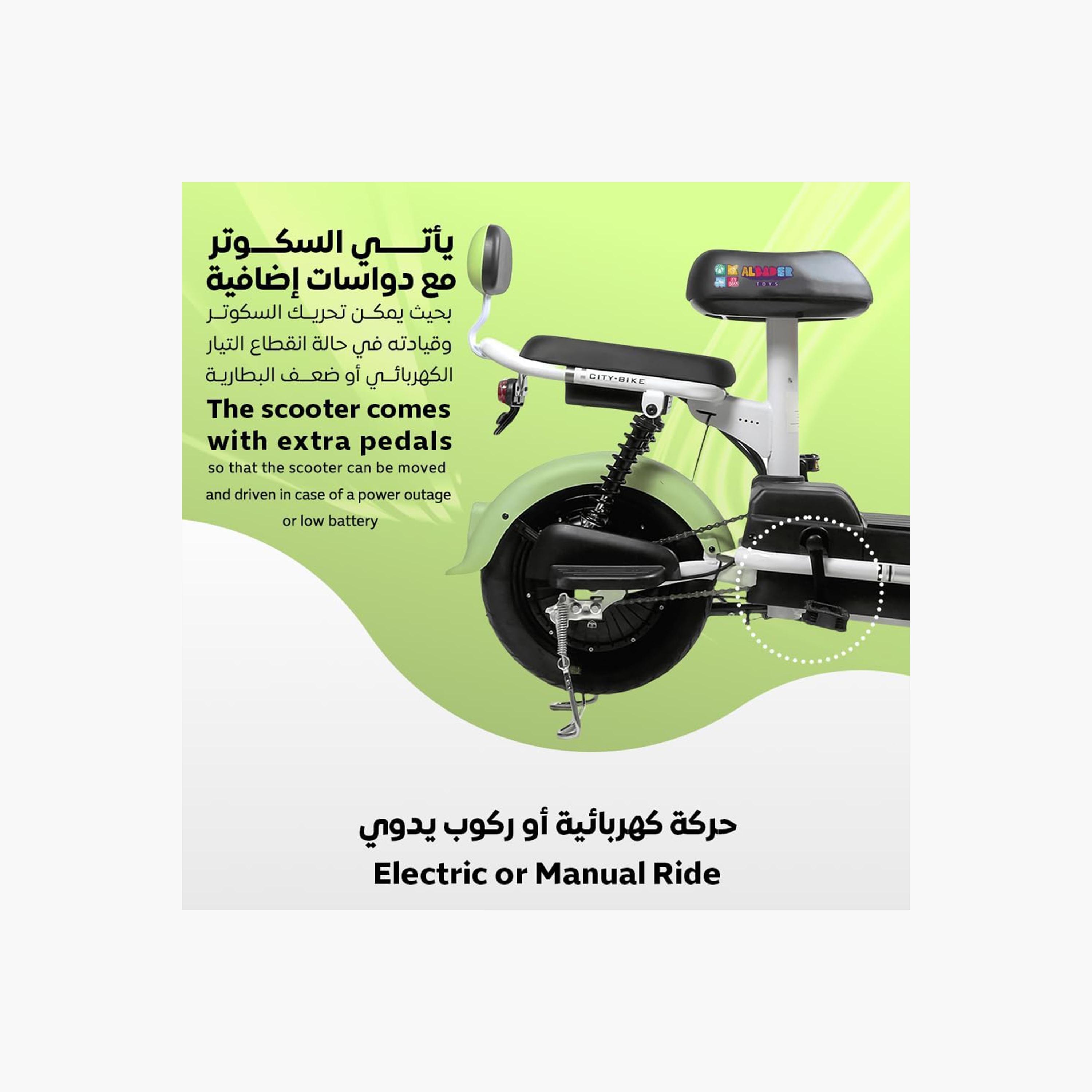 ALBADER V6+ Electric Scooter For Older Kids, Double Seats With Manual Pedals, Max Speed 30-40 KM/H Range 35-KM 48V | B0DS6JMCSK1-sports-gear-scooters-image-5