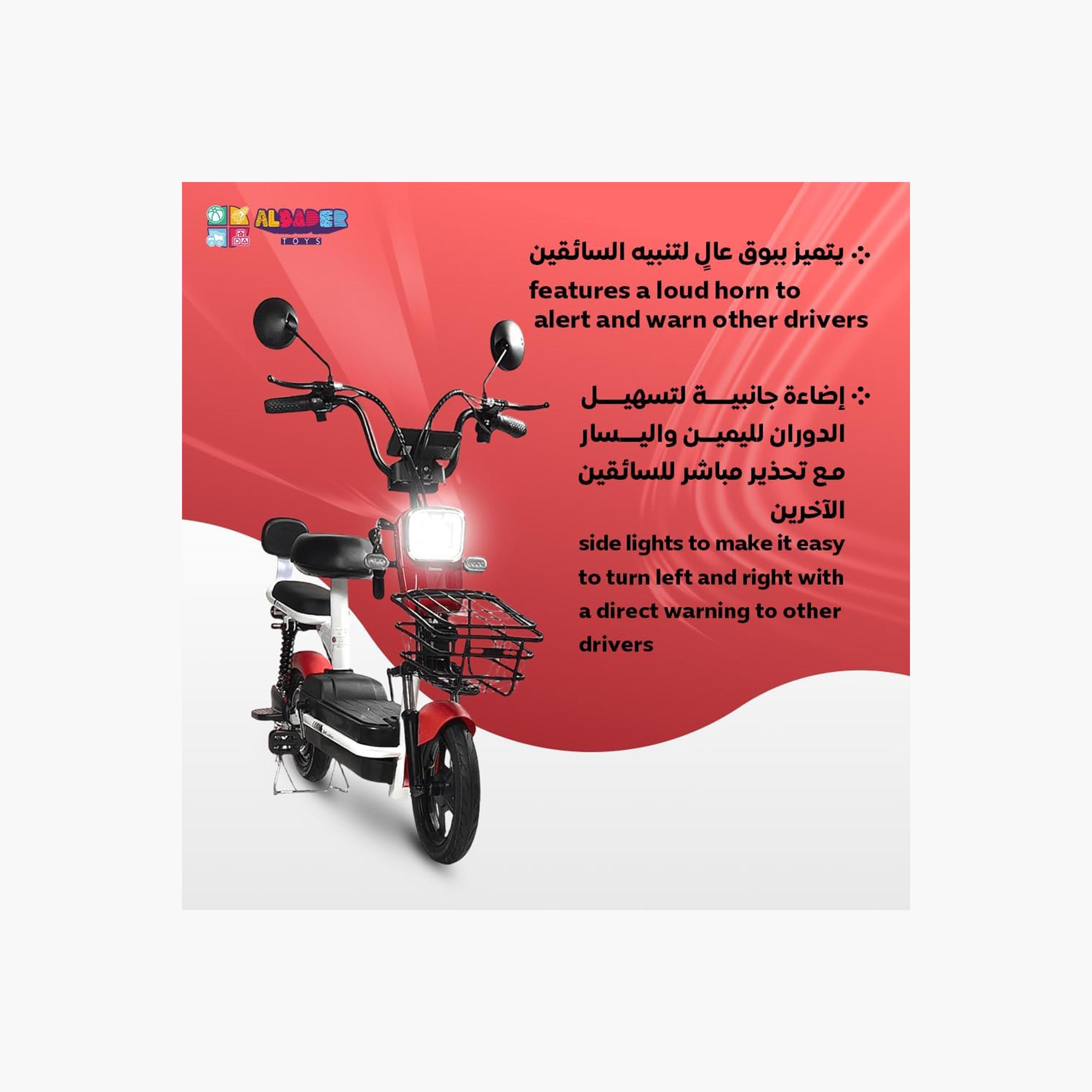 ALBADER V6+ Electric Scooter For Older Kids, Double Seats With Manual Pedals, Max Speed 30-40 KM/H Range 35-KM 48V | B0DS6JDNLP1-sports-gear-scooters-image-2
