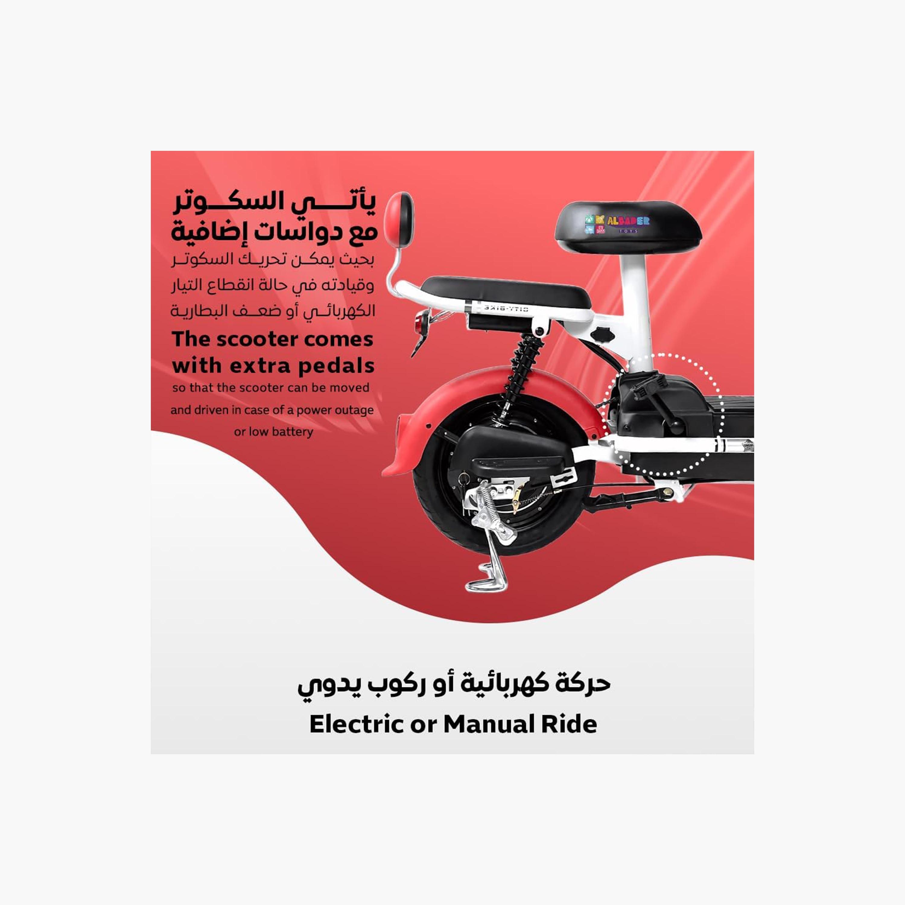 ALBADER V6+ Electric Scooter For Older Kids, Double Seats With Manual Pedals, Max Speed 30-40 KM/H Range 35-KM 48V | B0DS6JDNLP1-sports-gear-scooters-image-5