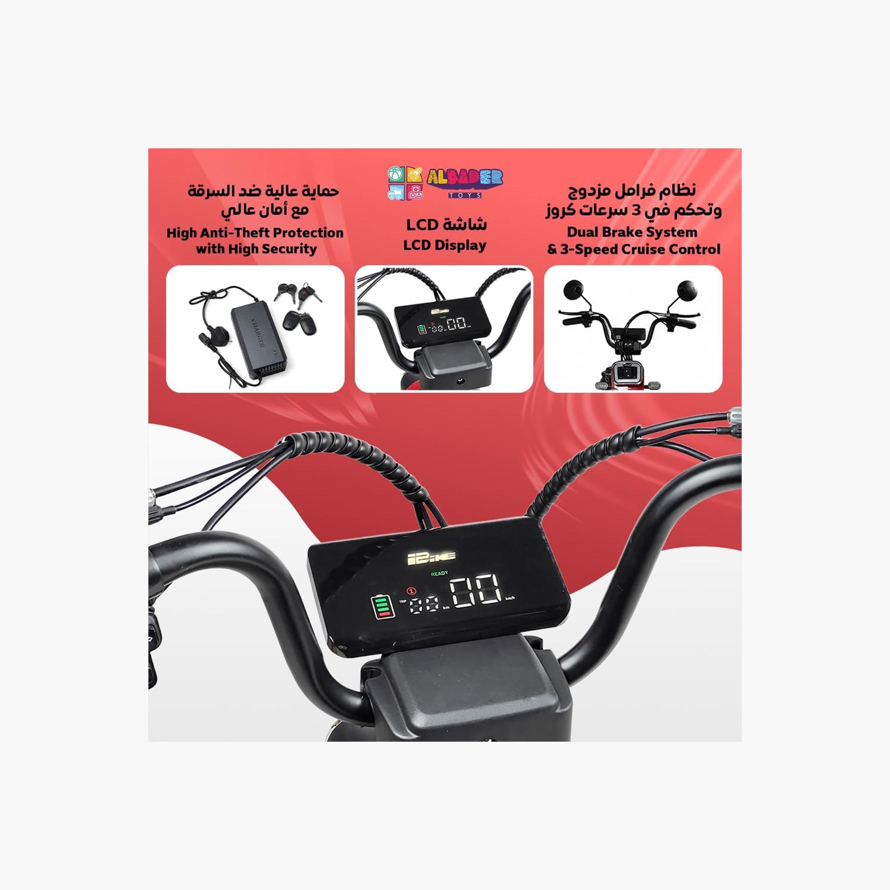 ALBADER V6+ Electric Scooter For Older Kids, Double Seats With Manual Pedals, Max Speed 30-40 KM/H Range 35-KM 48V | B0DS6JDNLP1-sports-gear-scooters-image-6