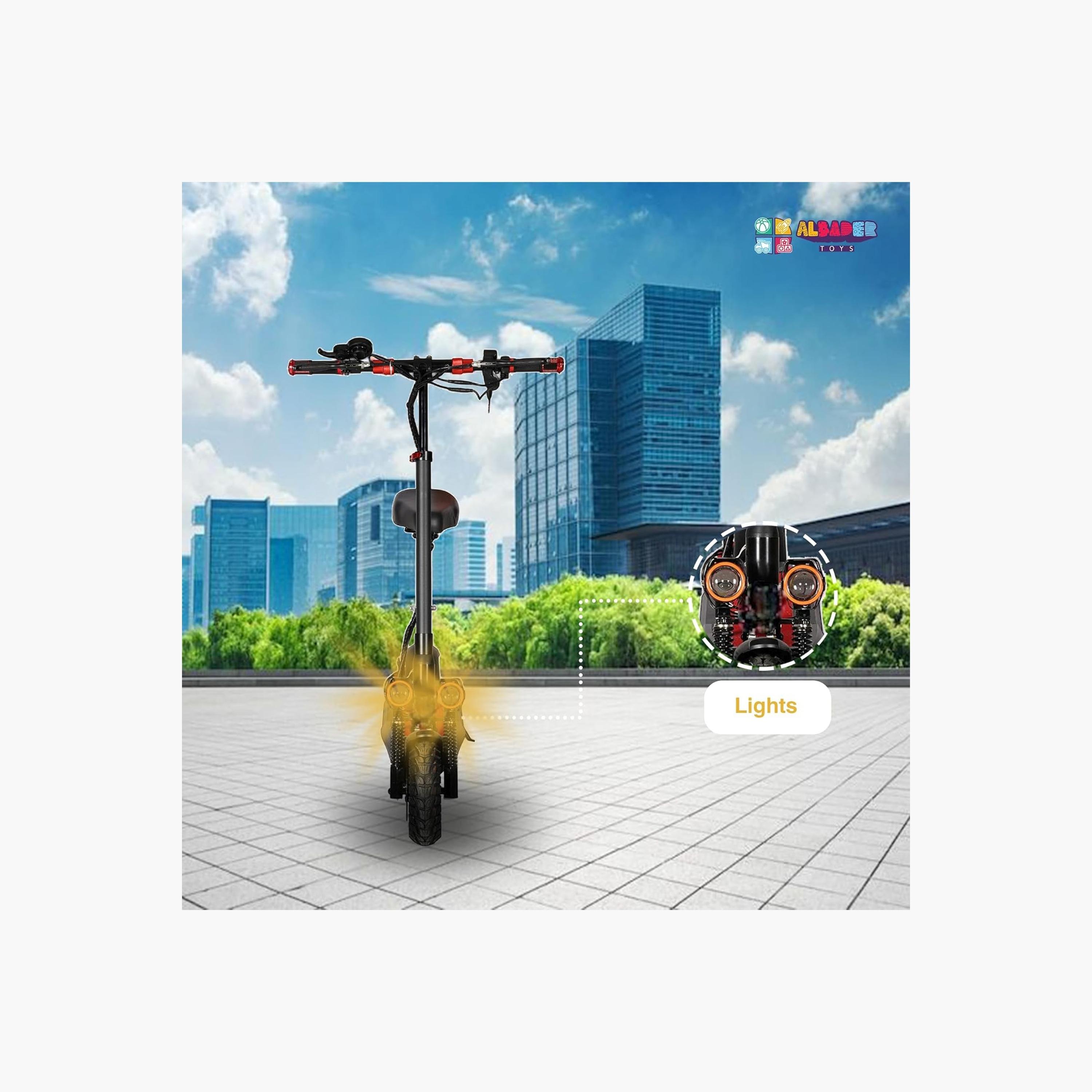 ALBADER V28 Electric Kick Scooter For Older Kids with Max Speed 57 KM/H, Range 30 KM 48V 12Ah Battery 500W | B0DNWXV3YN1-sports-gear-scooters-image-3