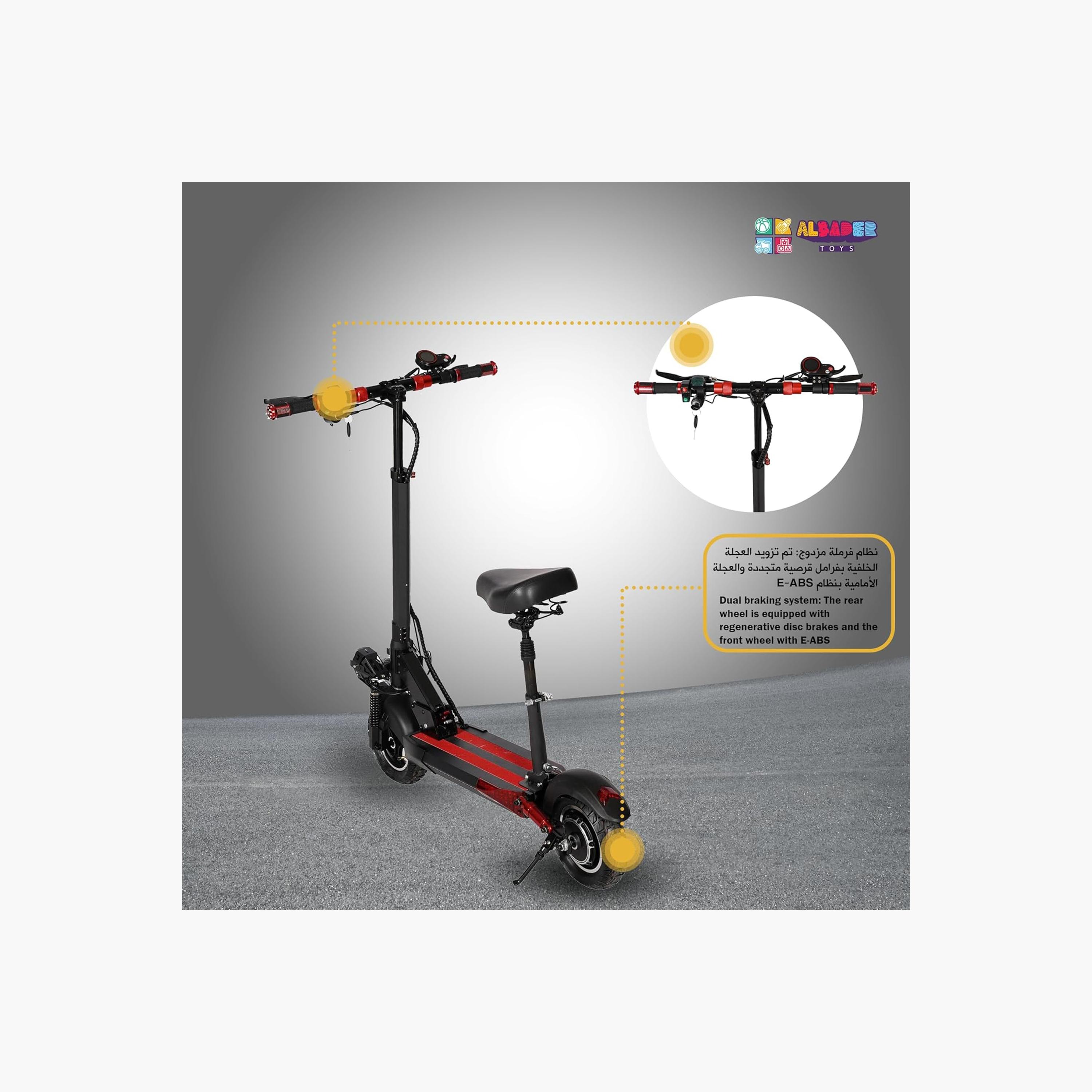ALBADER V28 Electric Kick Scooter For Older Kids with Max Speed 57 KM/H, Range 30 KM 48V 12Ah Battery 500W | B0DNWXV3YN1-sports-gear-scooters-image-4
