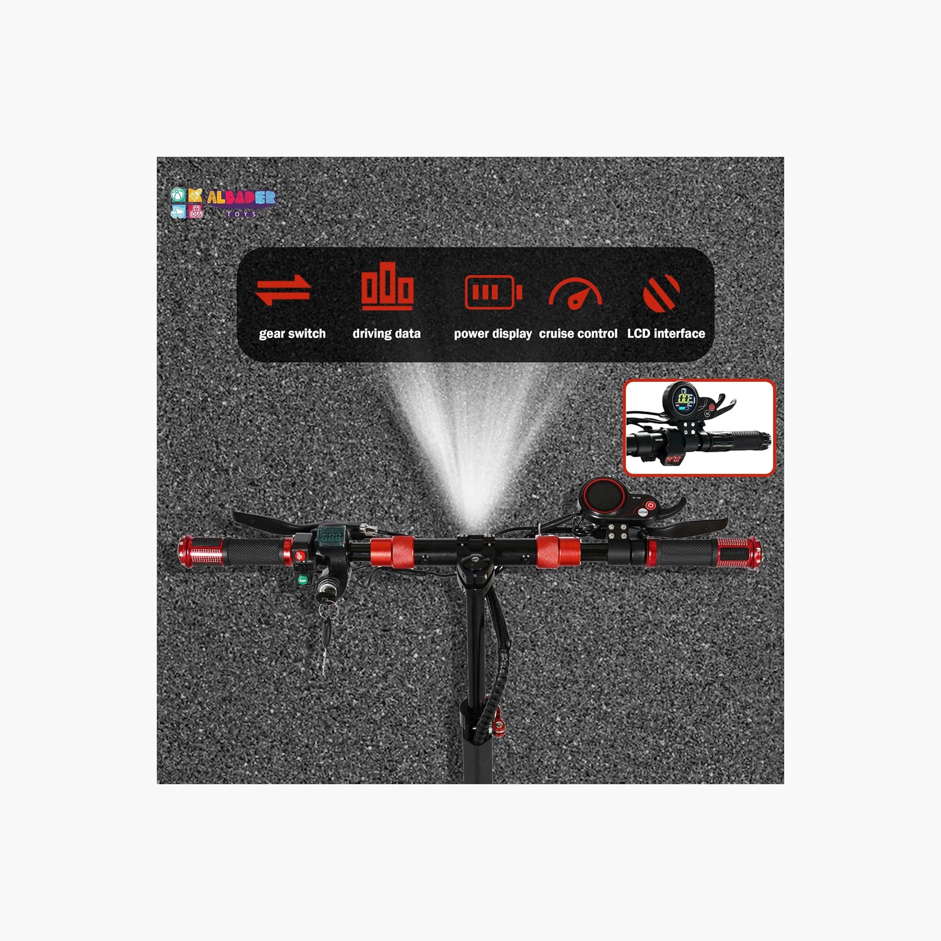ALBADER V28 Electric Kick Scooter For Older Kids with Max Speed 57 KM/H, Range 30 KM 48V 12Ah Battery 500W | B0DNWXV3YN1-sports-gear-scooters-image-6
