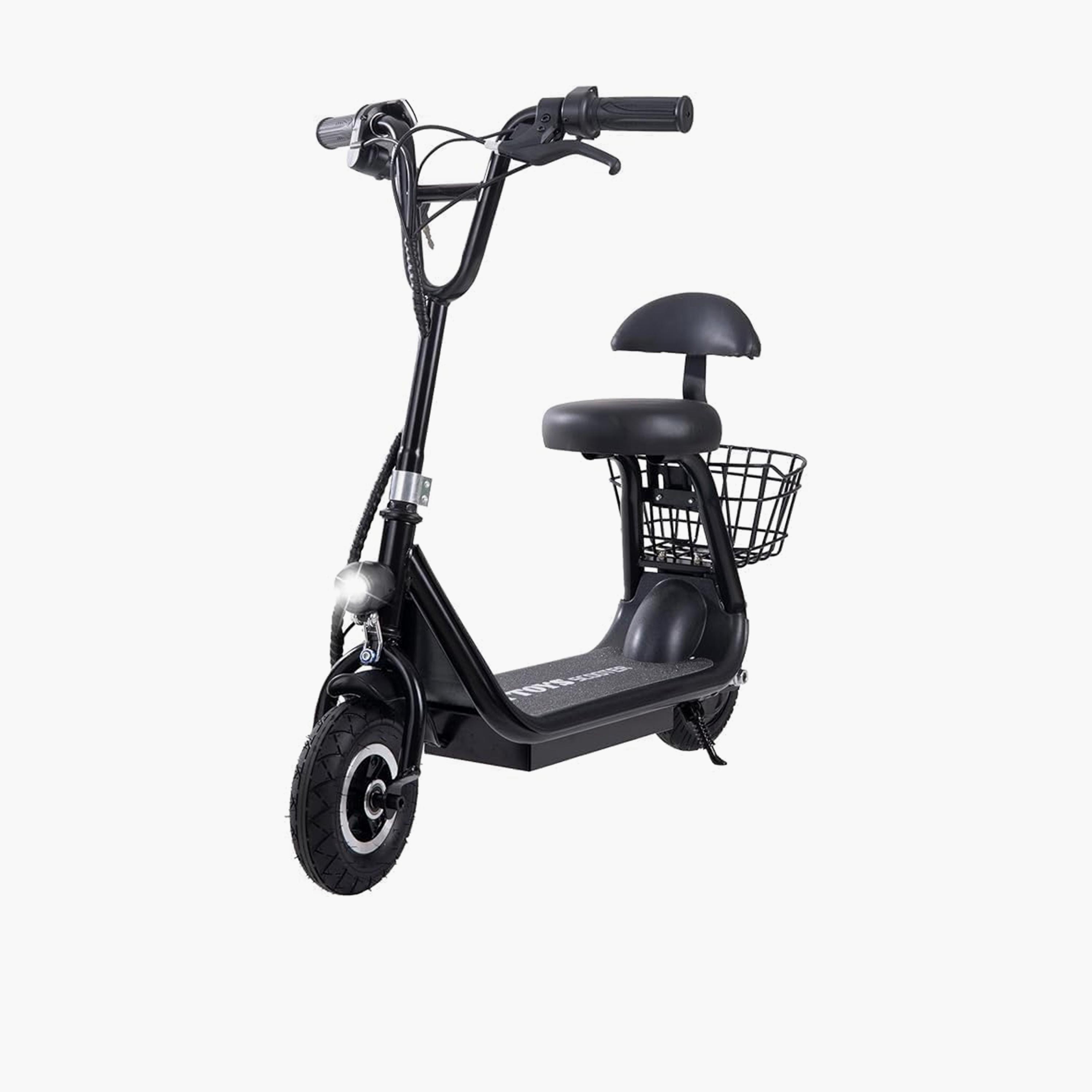 ALBADER Electric Scooter For Kids with Rear Basket And Front Light, Foldable Comfortable Seat, Battery Capacity 36V | B0F8W7G89W1-sports-gear-scooters-image-1