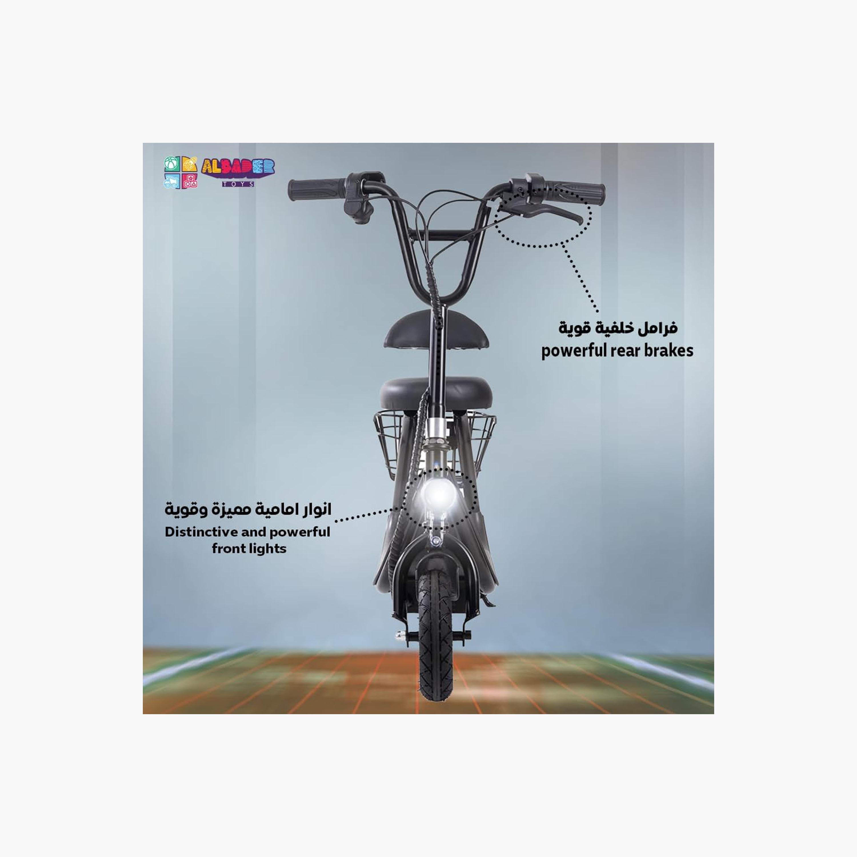 ALBADER Electric Scooter For Kids with Rear Basket And Front Light, Foldable Comfortable Seat, Battery Capacity 36V | B0F8W7G89W1-sports-gear-scooters-image-3