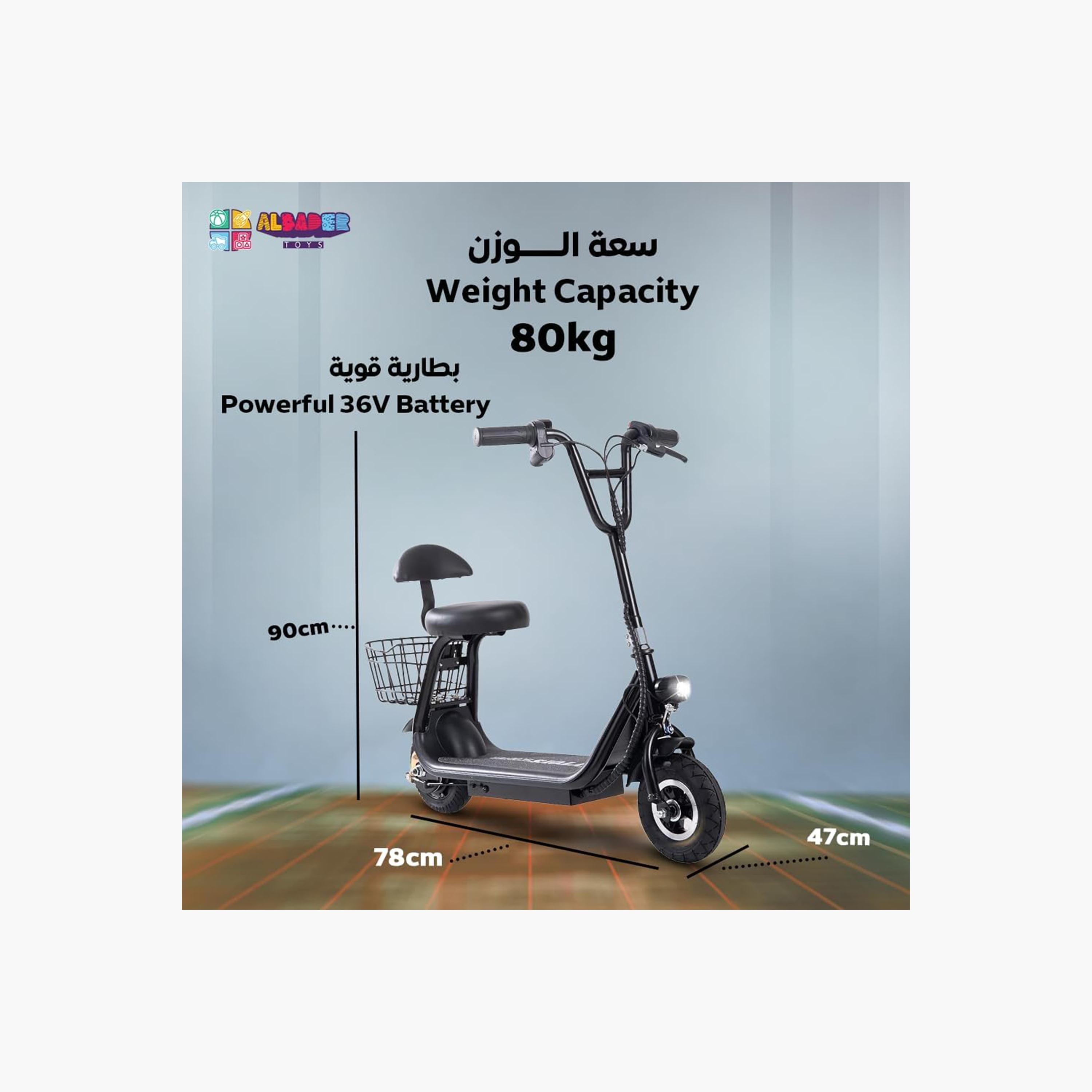 ALBADER Electric Scooter For Kids with Rear Basket And Front Light, Foldable Comfortable Seat, Battery Capacity 36V | B0F8W7G89W1-sports-gear-scooters-image-4