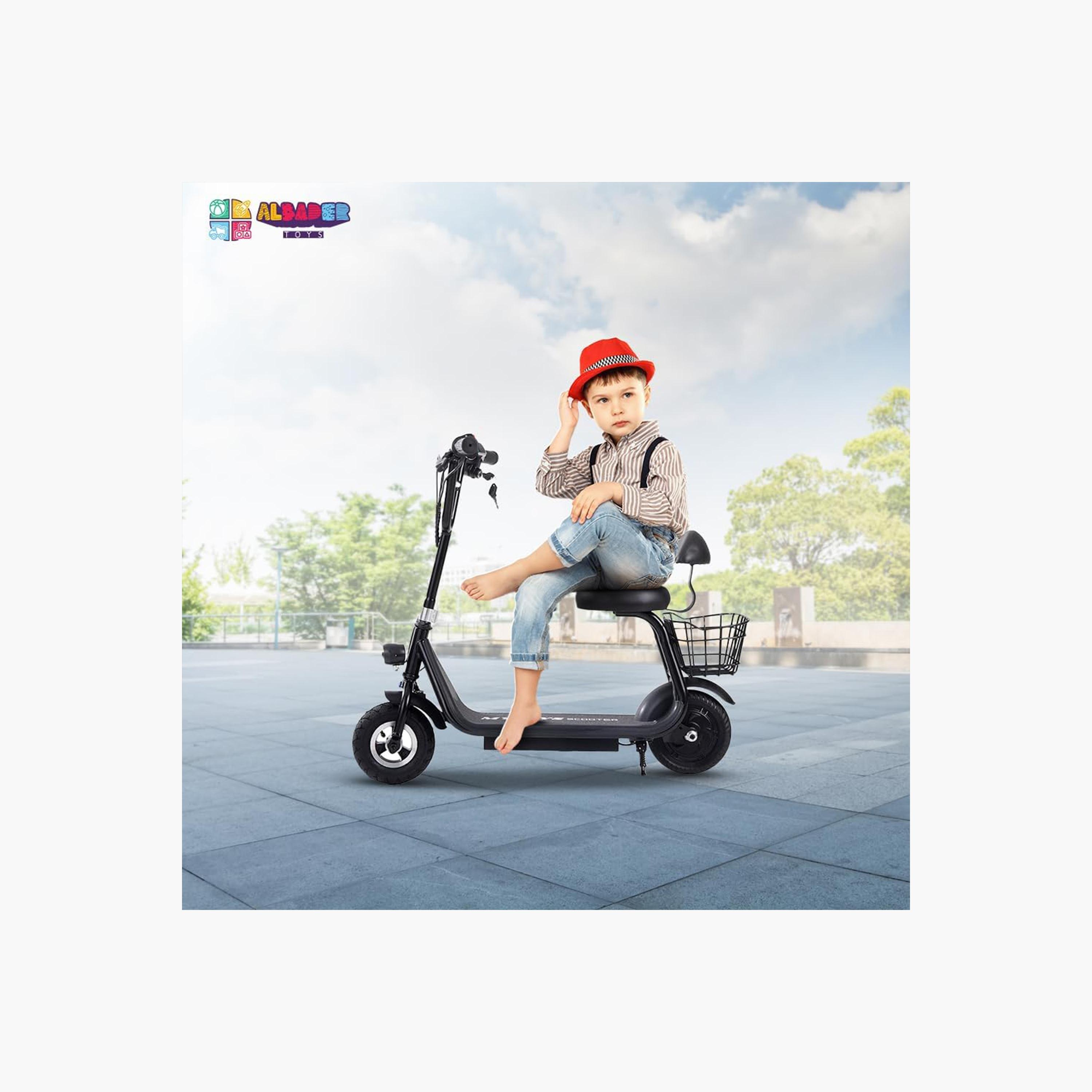 ALBADER Electric Scooter For Kids with Rear Basket And Front Light, Foldable Comfortable Seat, Battery Capacity 36V | B0F8W7G89W1-sports-gear-scooters-image-5