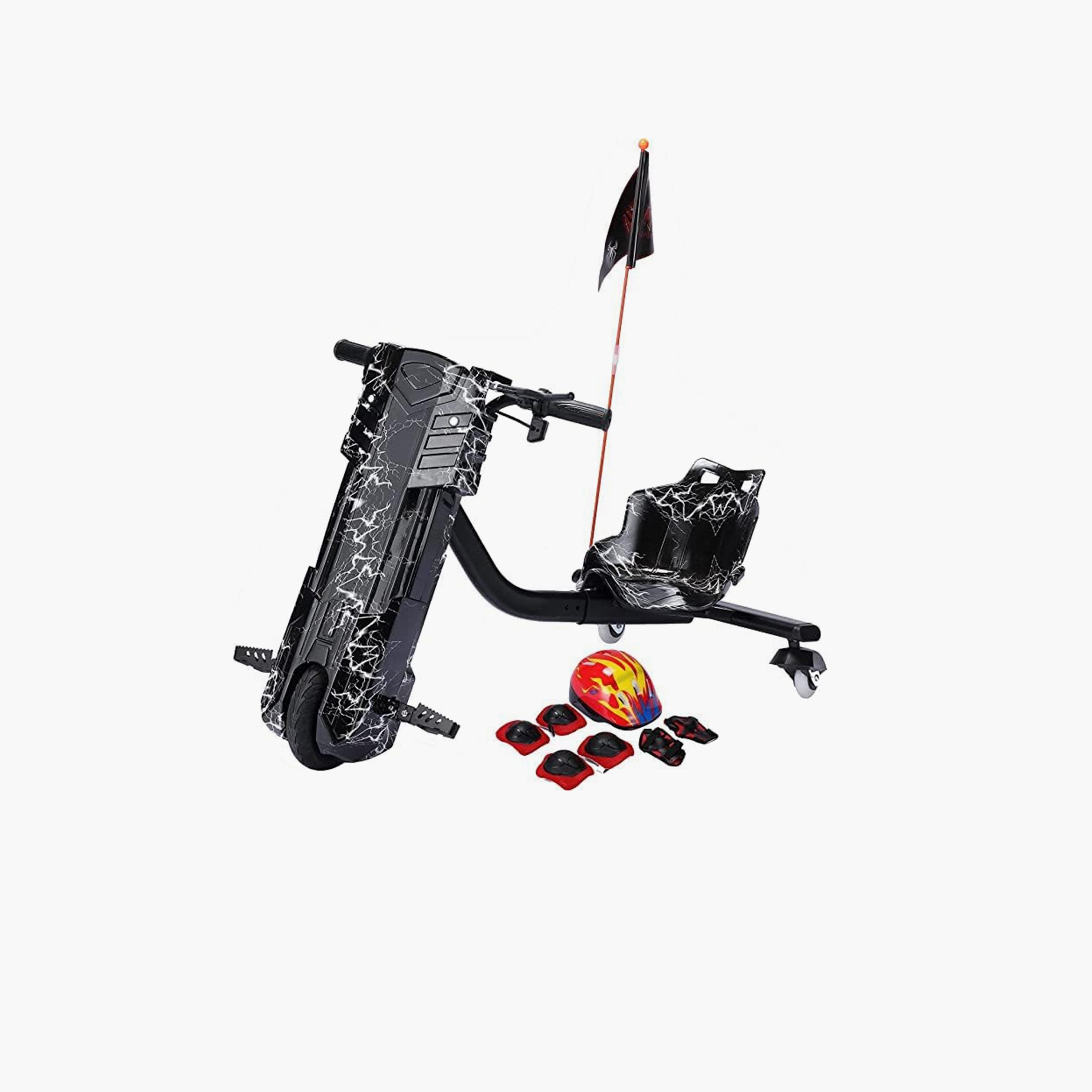 ALBADER Electric Drift Scooter For Kids With 3 Speeds, LED Lights, Bluetooth | B0F8RBLZBH1-sports-gear-scooters-image-1