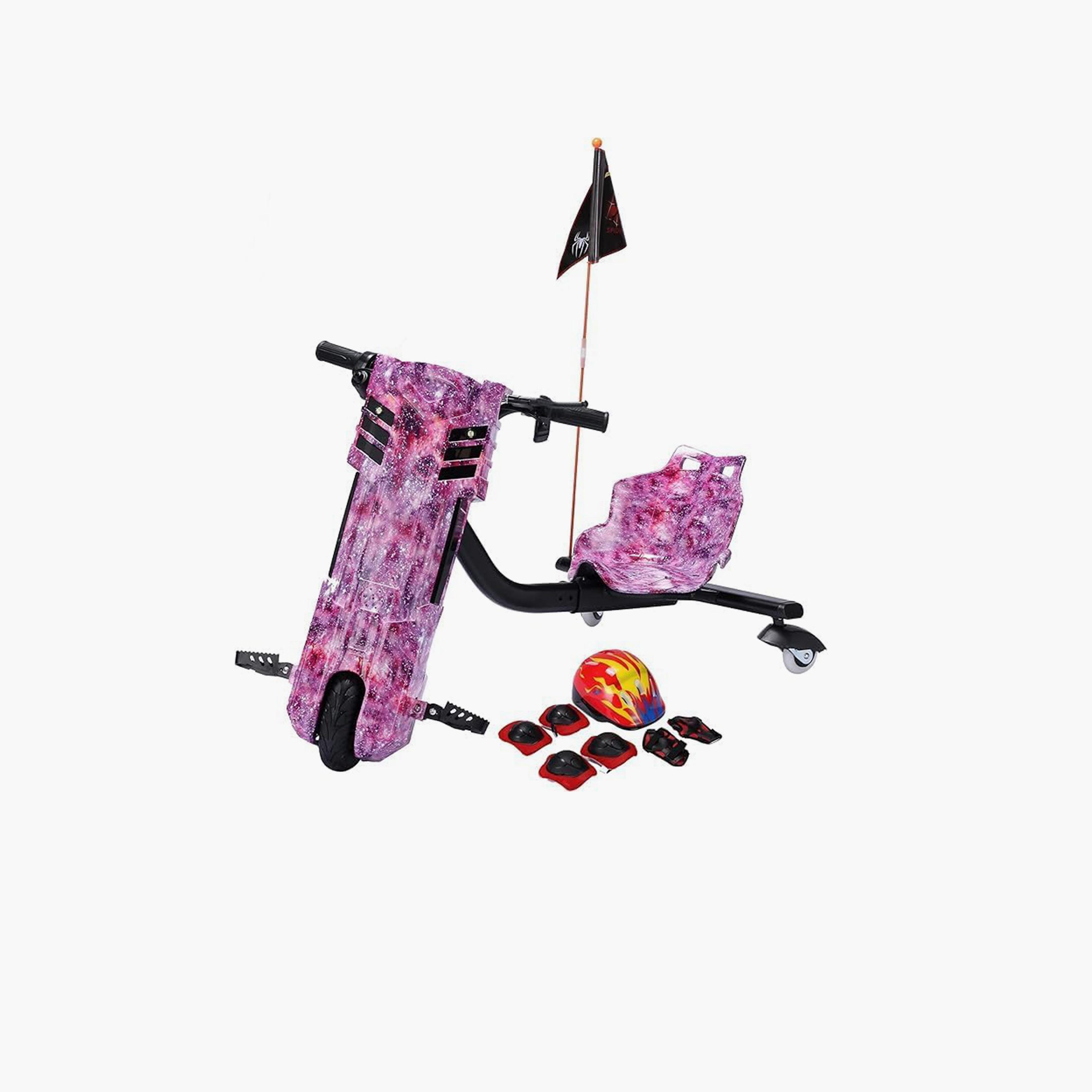 ALBADER Electric Drift Scooter For Kids With 3 Speeds, LED Lights, Bluetooth | B0F8R6JCNB1-toys-outdoor-scooters-image-1