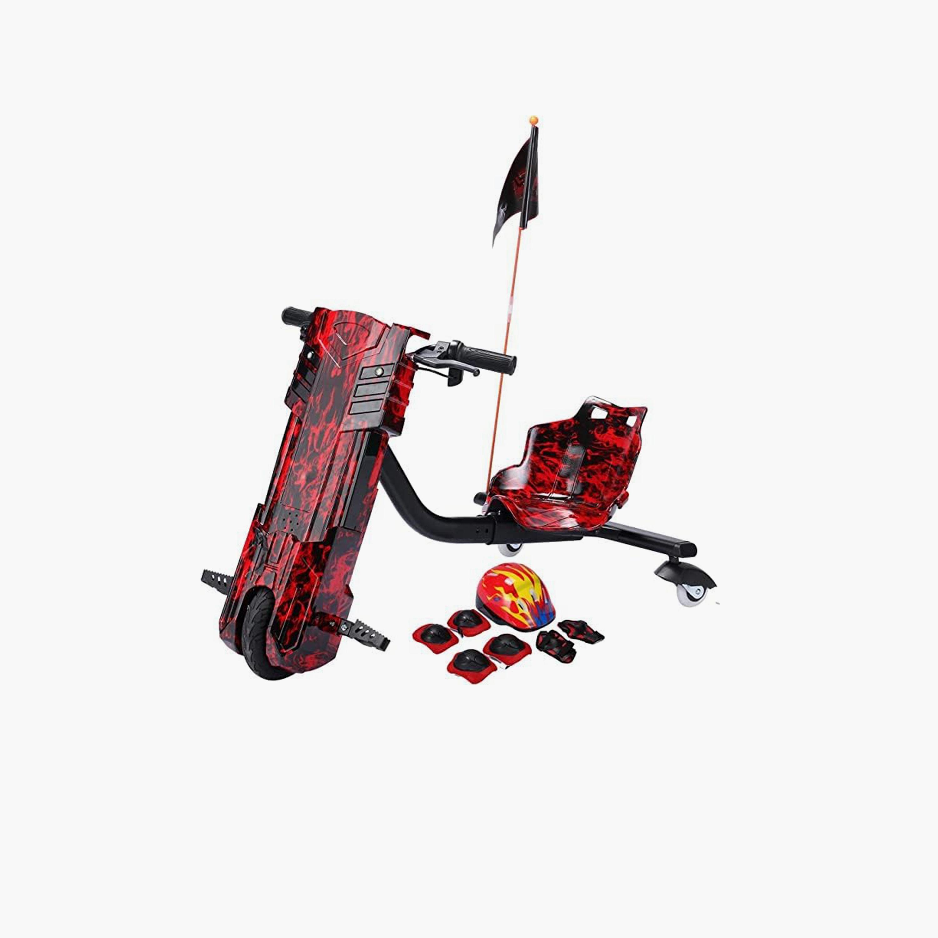 ALBADER Electric Drift Scooter For Kids With 3 Speeds, LED Lights, Bluetooth | B0F8R66Z681-sports-gear-scooters-image-1