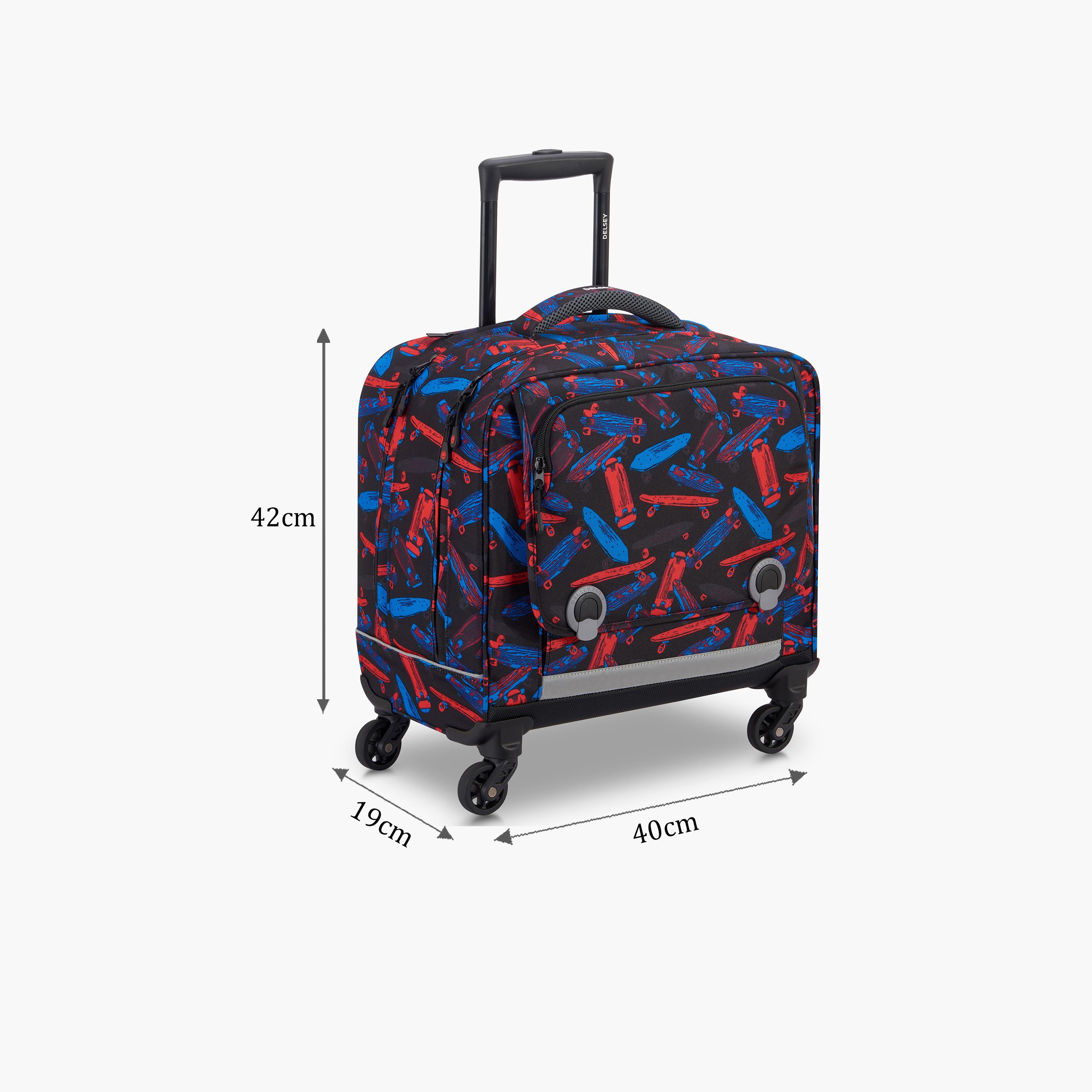 Delsey Paris 15.6 Inches Trolley Bag with Adjustable Shoulder Straps, Polyester | 3391452-00-school-bagsandbackpacks-trolleybags-image-2
