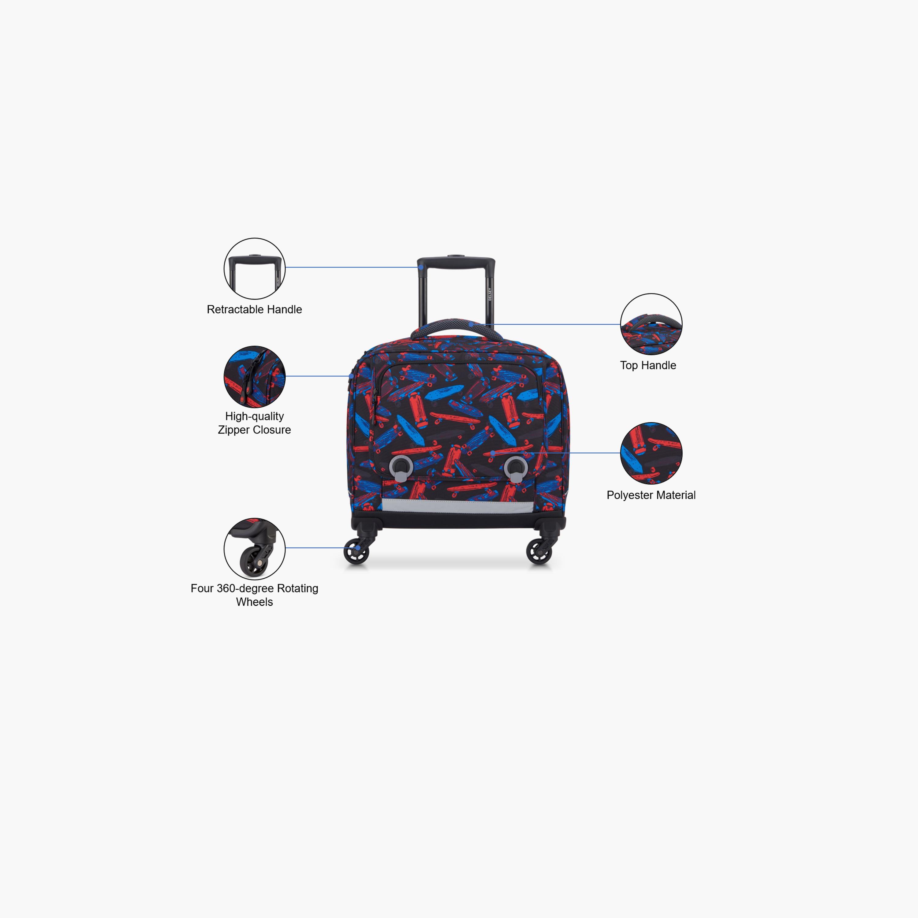 Delsey Paris 15.6 Inches Trolley Bag with Adjustable Shoulder Straps, Polyester | 3391452-00-school-bagsandbackpacks-trolleybags-image-3