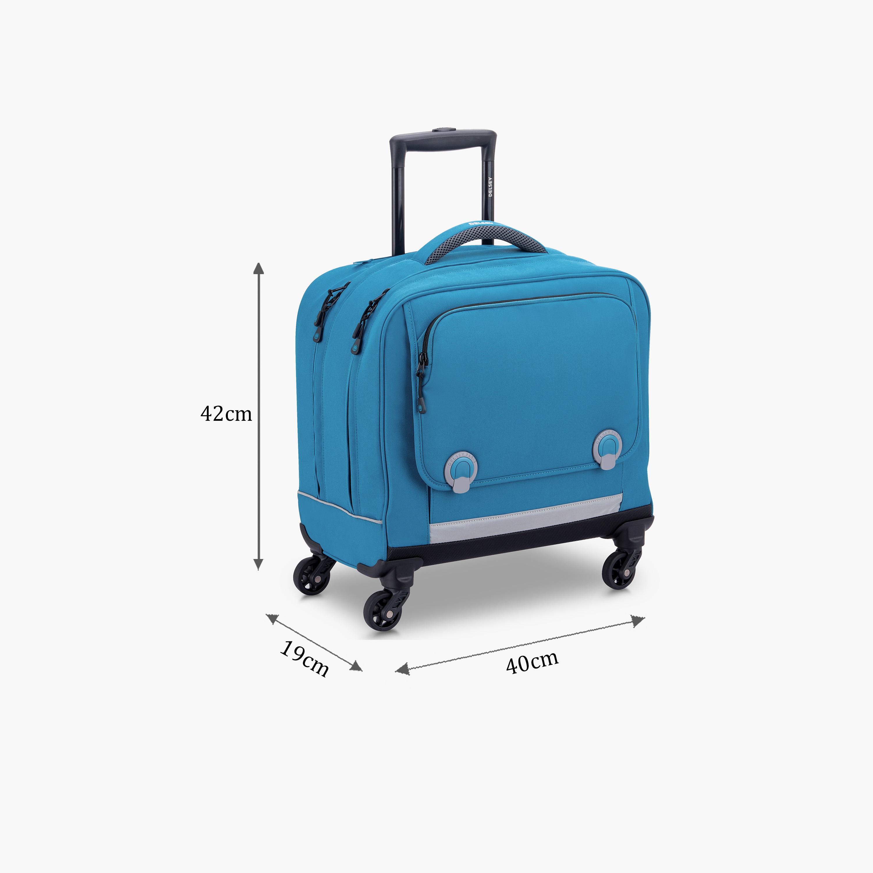 Delsey Paris 15.6 Inches Trolley Bag with Adjustable Shoulder Straps, Polyester | 3391452-32-school-bagsandbackpacks-trolleybags-image-2