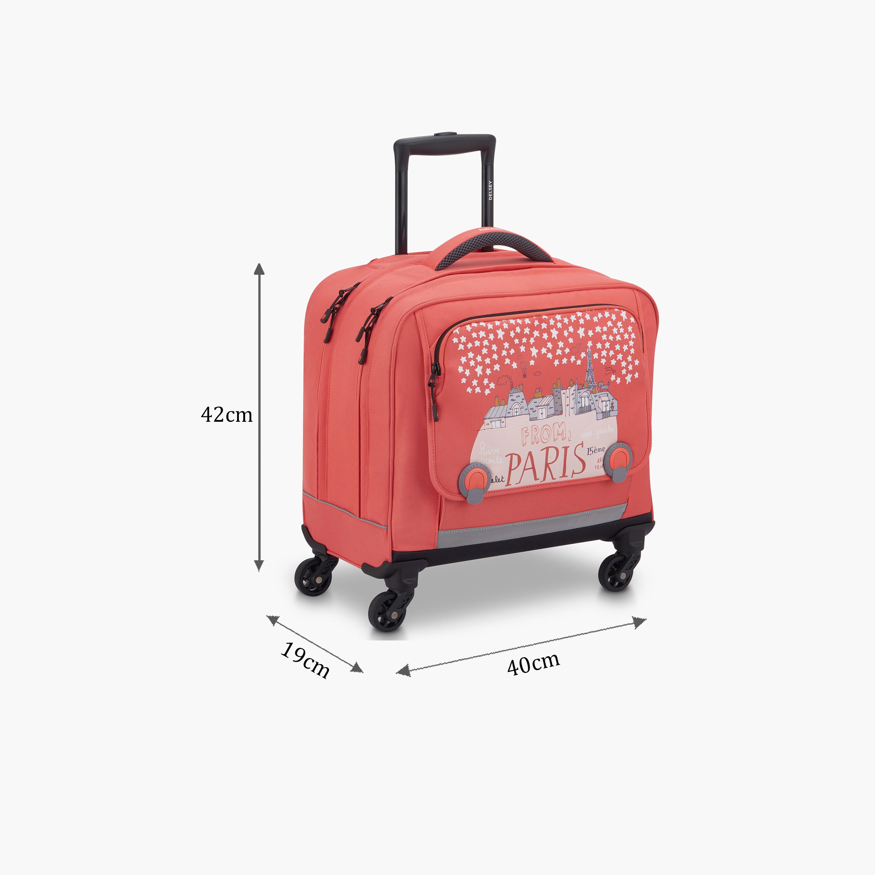 Delsey Paris 15.6 Inches Trolley Bag with Adjustable Shoulder Straps, Polyester | 339145219-school-bagsandbackpacks-trolleybags-image-2