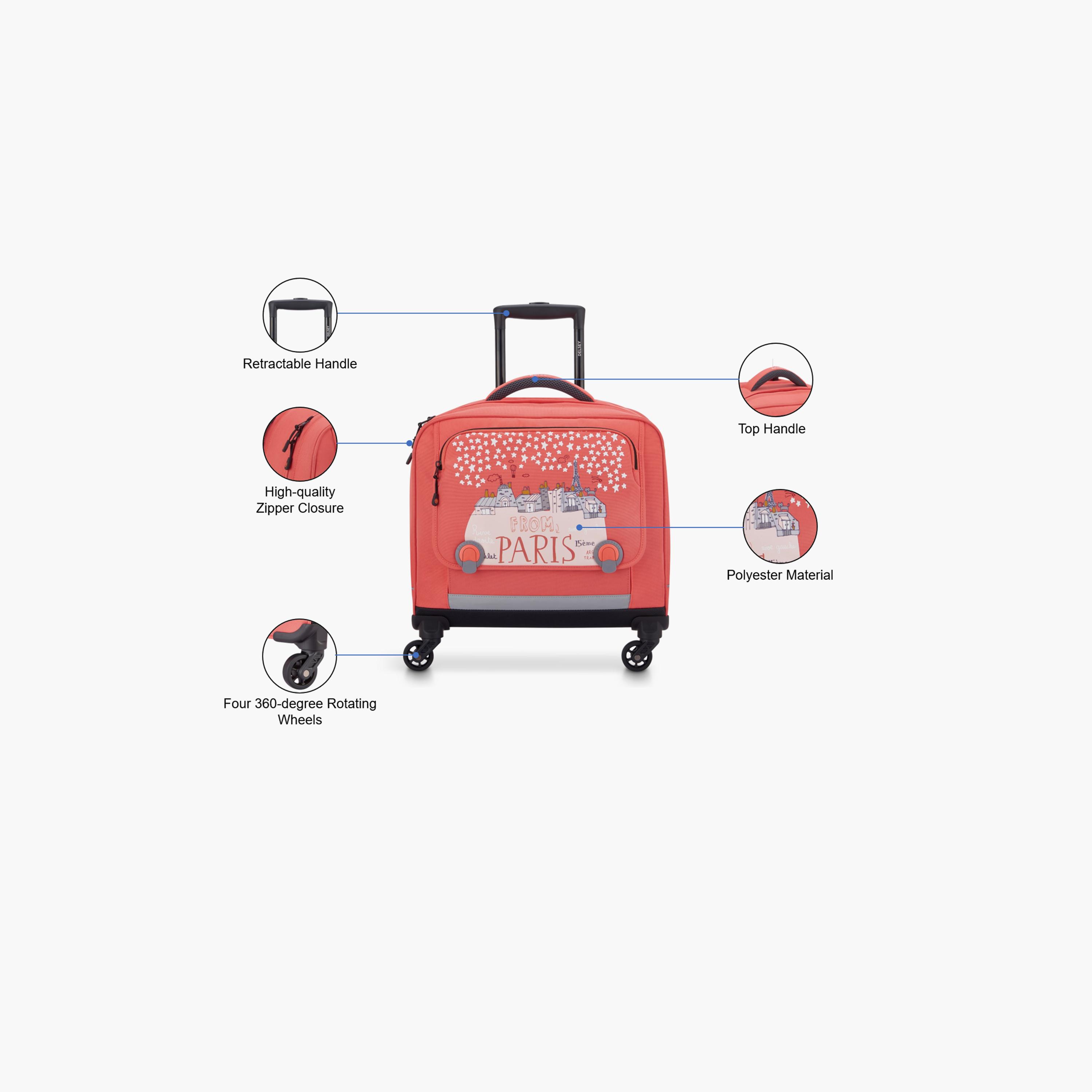 Delsey Paris 15.6 Inches Trolley Bag with Adjustable Shoulder Straps, Polyester | 339145219-school-bagsandbackpacks-trolleybags-image-3