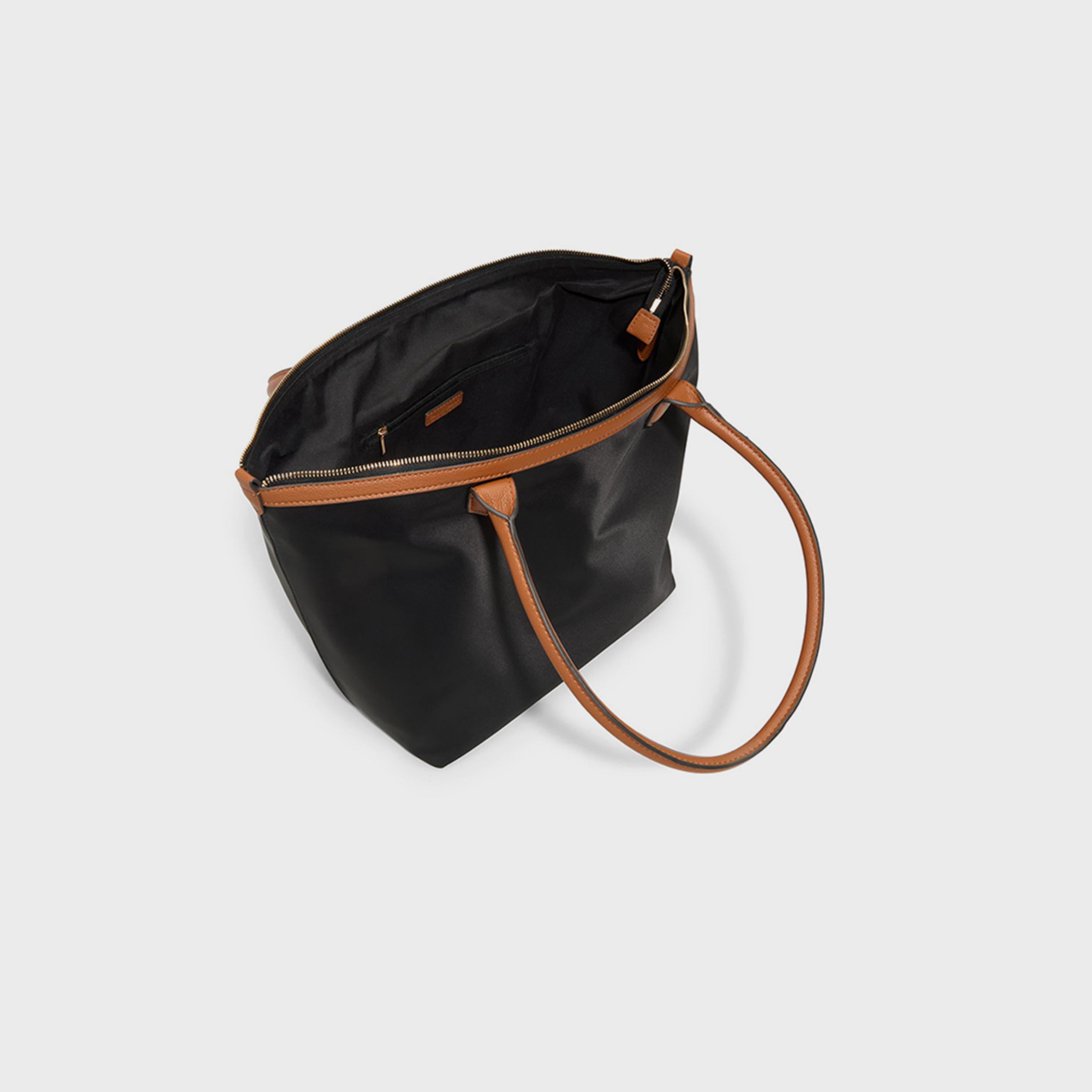 كول ات سبرينغ- شنطة توت سادة إغلاق بسحاب مقبض مزدوج | 28 × 26 × 20 سم-women-bagsandwallets-handbags-image-3