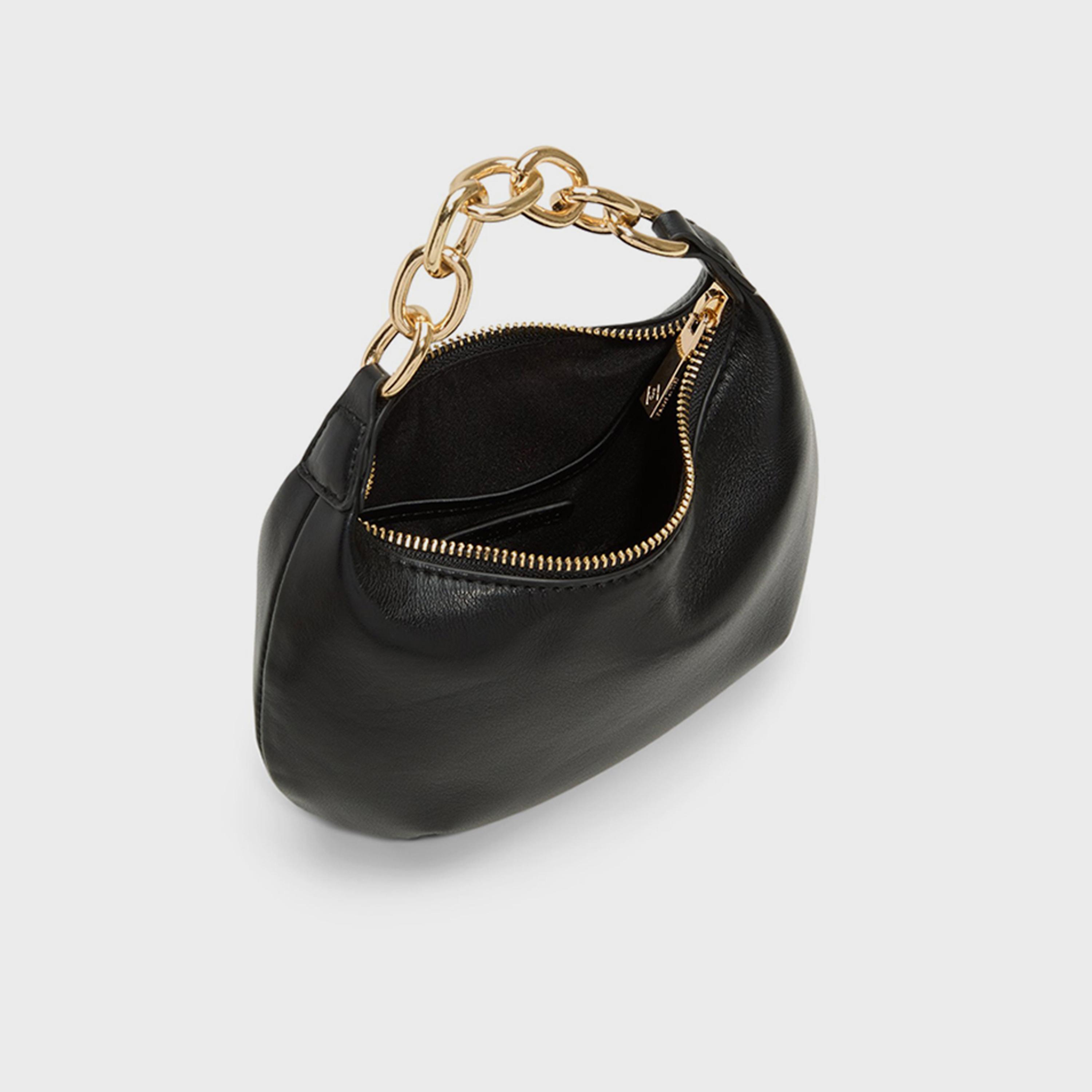 Call it Spring Ariizona Textured Top Handle Hobo Bag with Zipper Closure and Chain Strap | 23 x 20 x 8 cm-women-bagsandwallets-handbags-image-3
