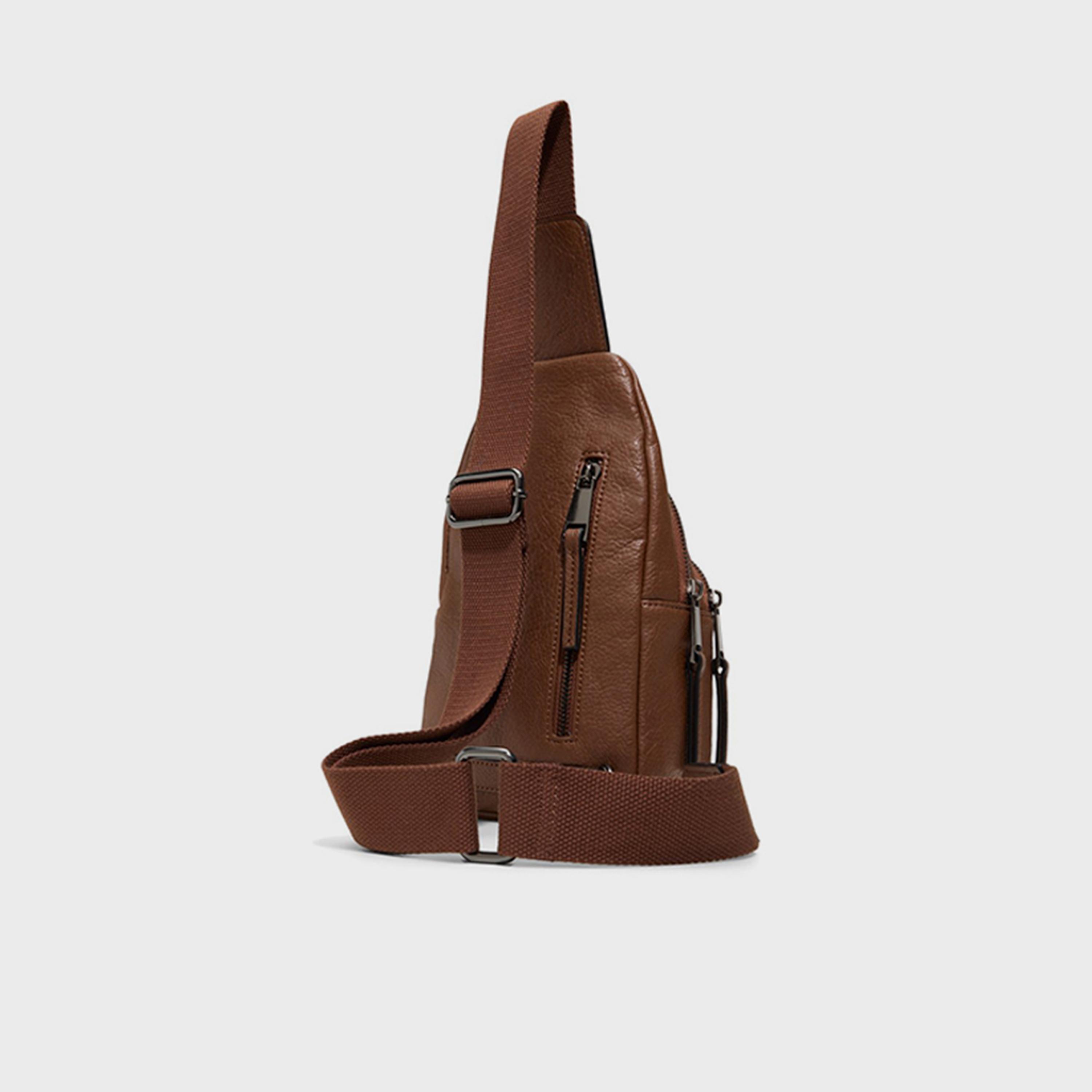 كول ات سبرينغ- شنطة كروس منقوشة إغلاق بسحاب وحزام قابل للتعديل | 26 × 16 × 11 سم-men-bags-image-2