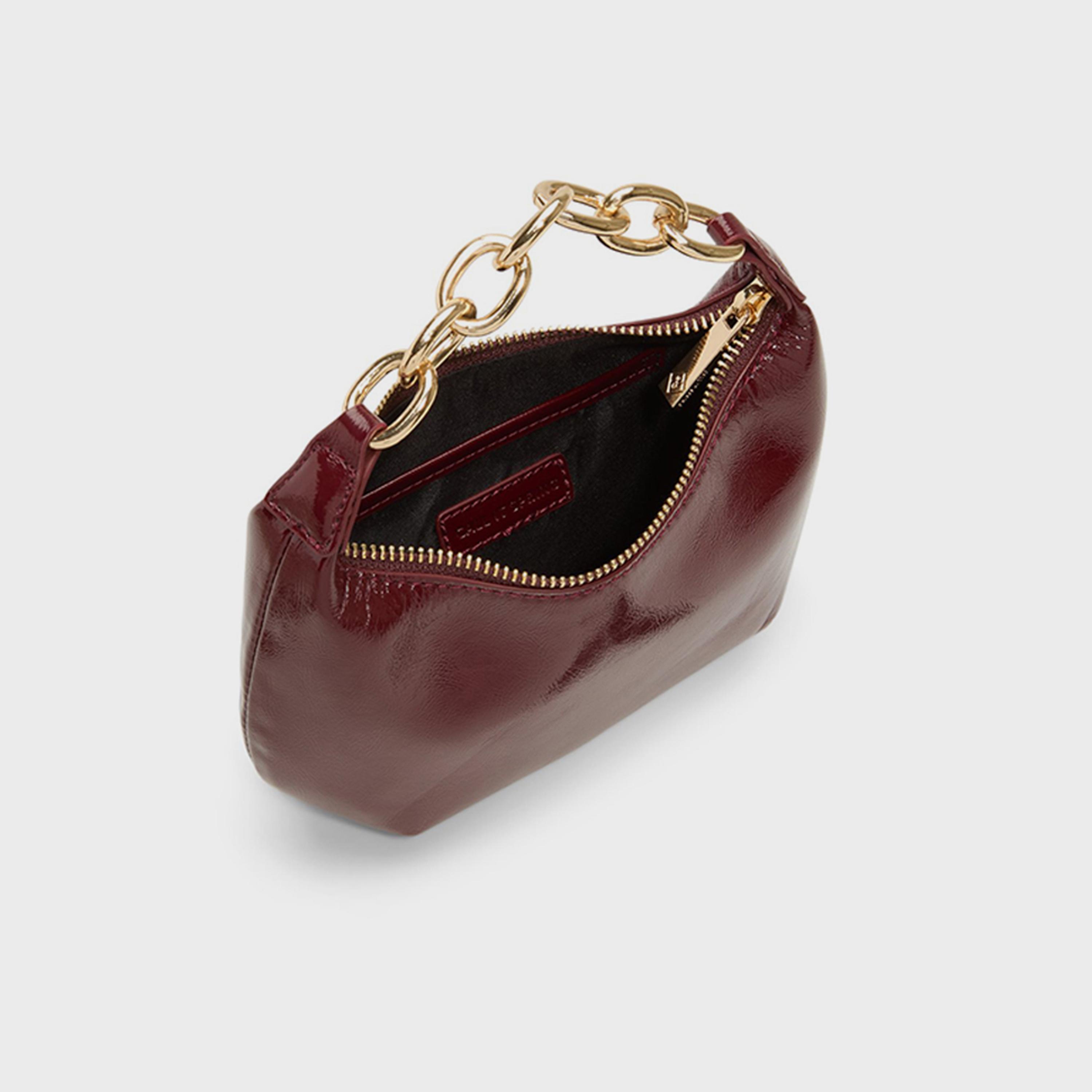 Call it Spring Ariizona Textured Top Handle Hobo Bag with Zipper Closure and Chain Strap | 23 x 20 x 8 cm-women-bagsandwallets-handbags-image-6