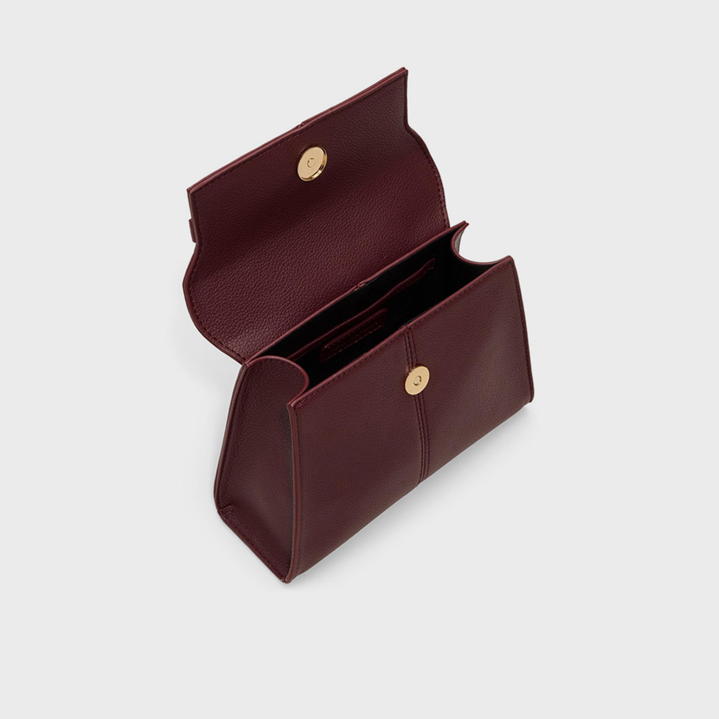 كول ات سبرينغ- شنطة يد منقوشة غطاء قلاب مقبض علوي | 22 × 20 × 8 سم-women-bagsandwallets-handbags-image-6