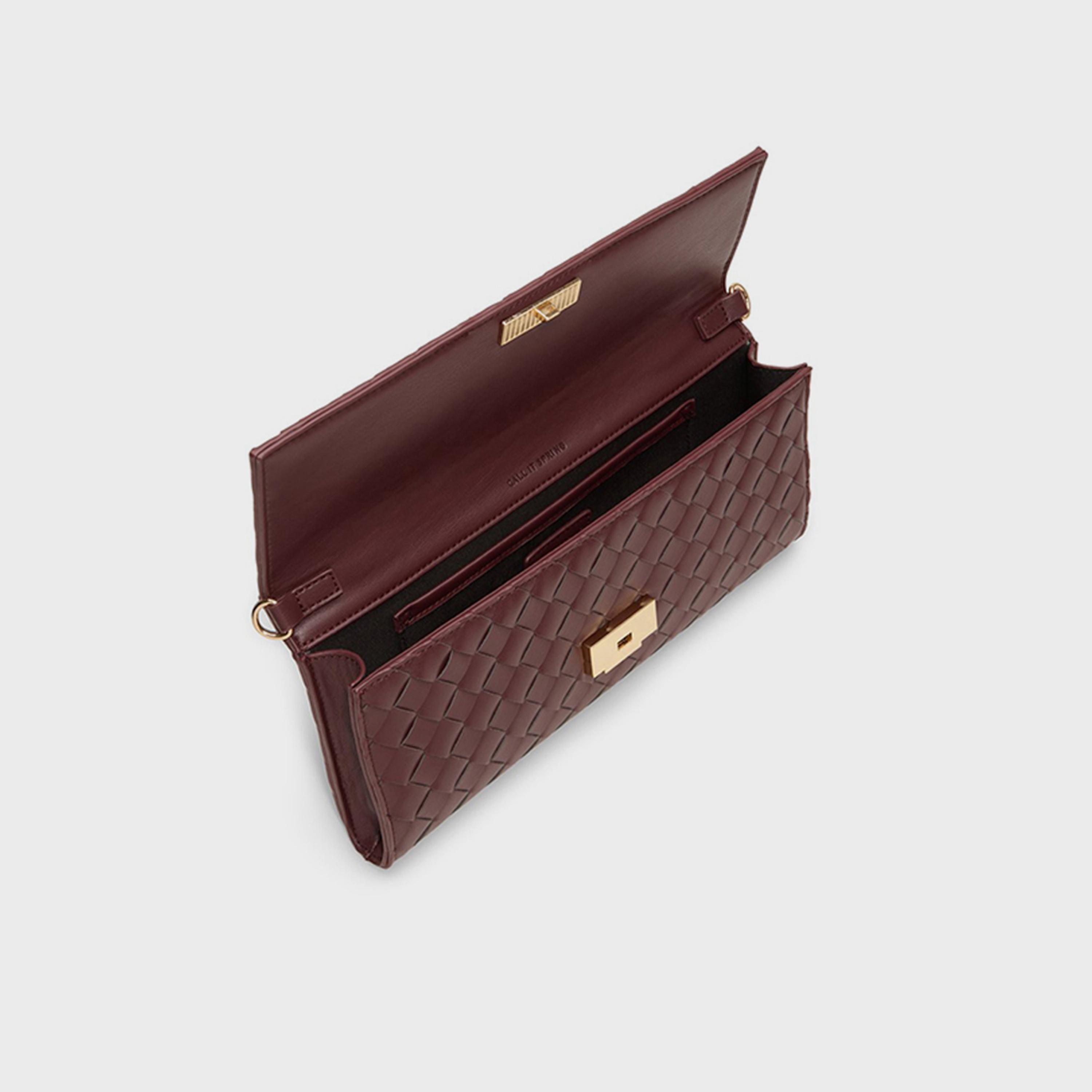 كول ات سبرينغ- شنطة يد منقوشة غطاء قلاب مقبض علوي | 29 × 18 × 5 سم-women-bagsandwallets-handbags-image-3