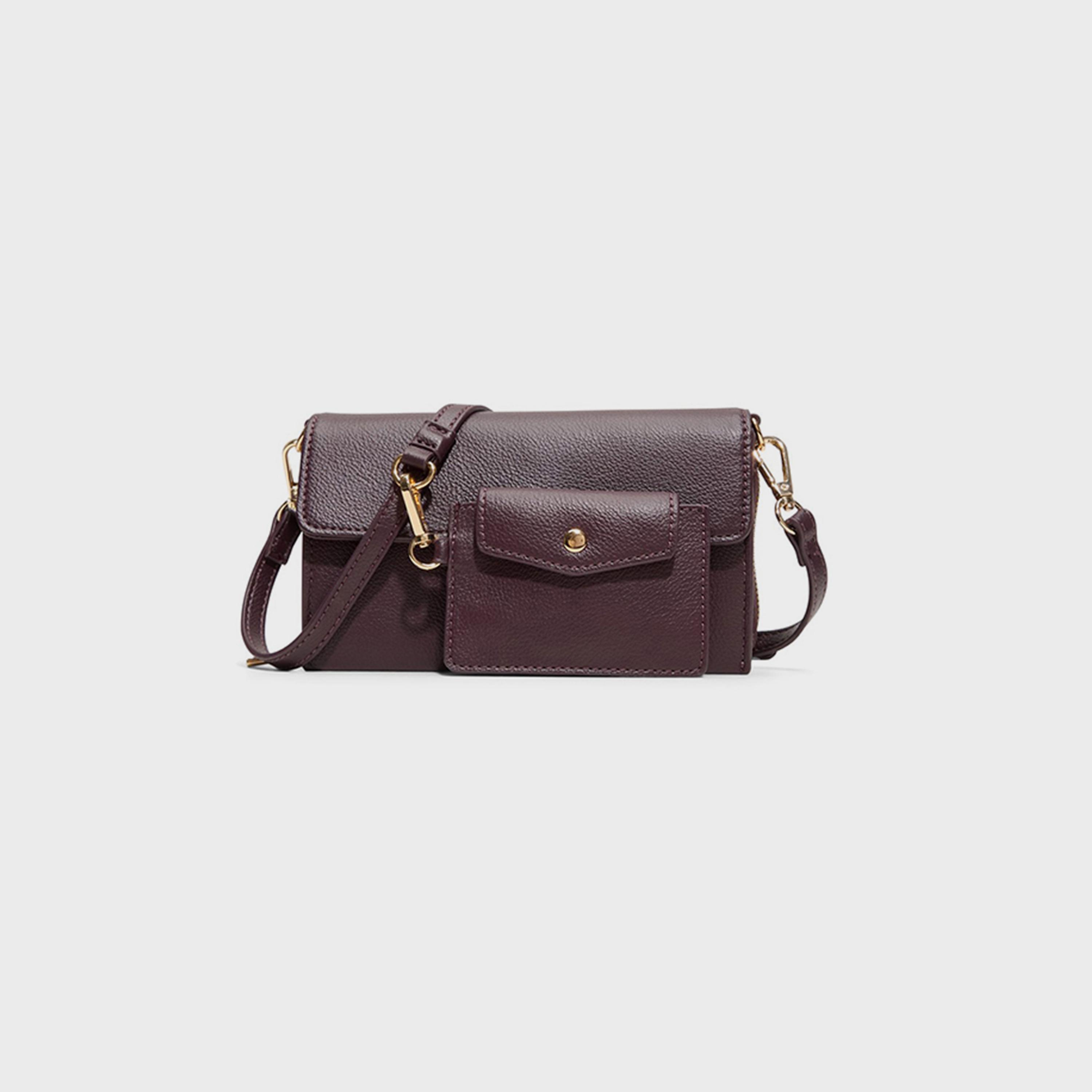 كول ات سبرينغ- شنطة صدر منقوشة غطاء قلاب وحزام قابل للتعديل | 20 × 13 × 4 سم-women-bagsandwallets-handbags-image-1