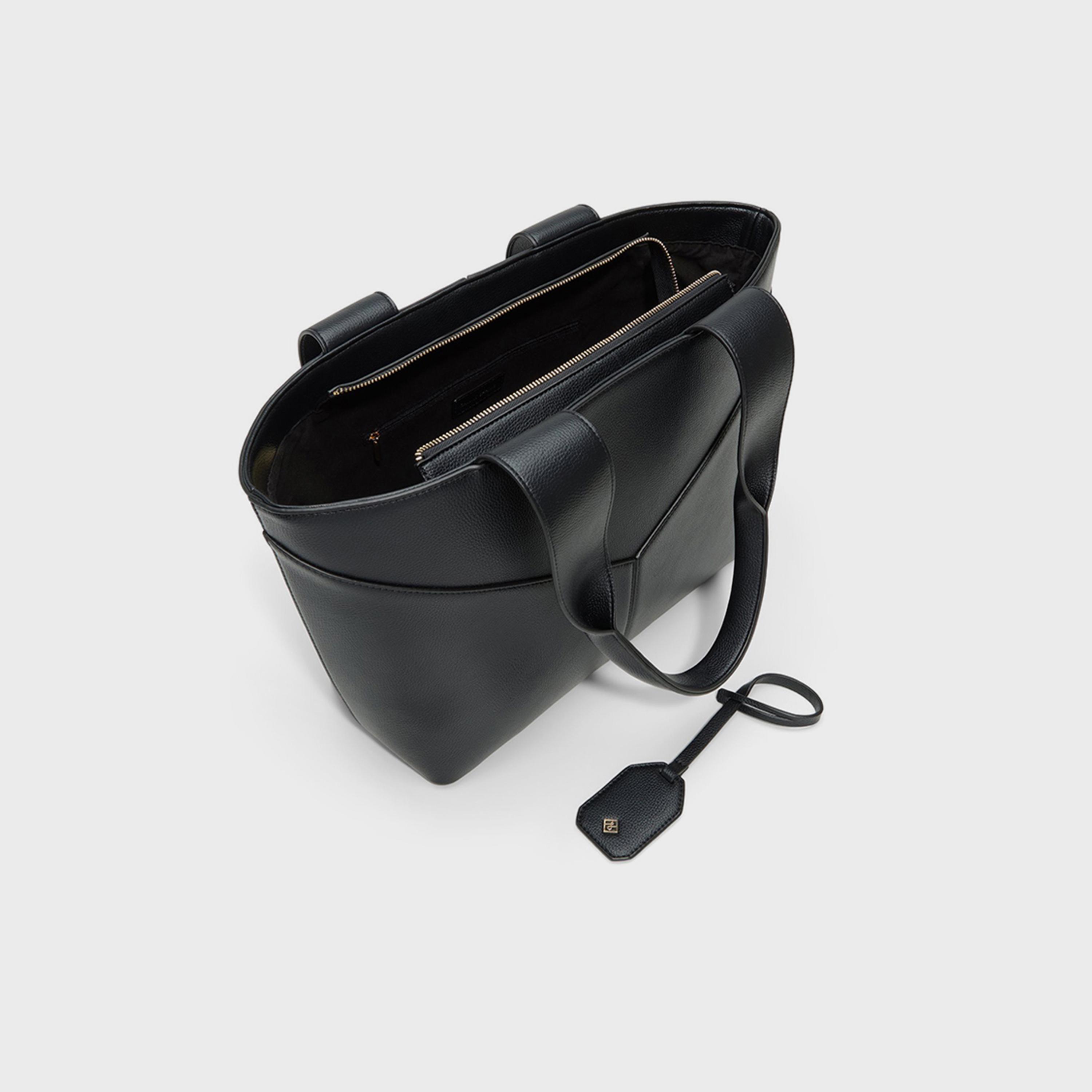 كول ات سبرينغ- شنطة توت منقوشة إغلاق بسحاب مقبض مزدوج | 49 × 36 × 16 سم-women-bagsandwallets-handbags-image-3
