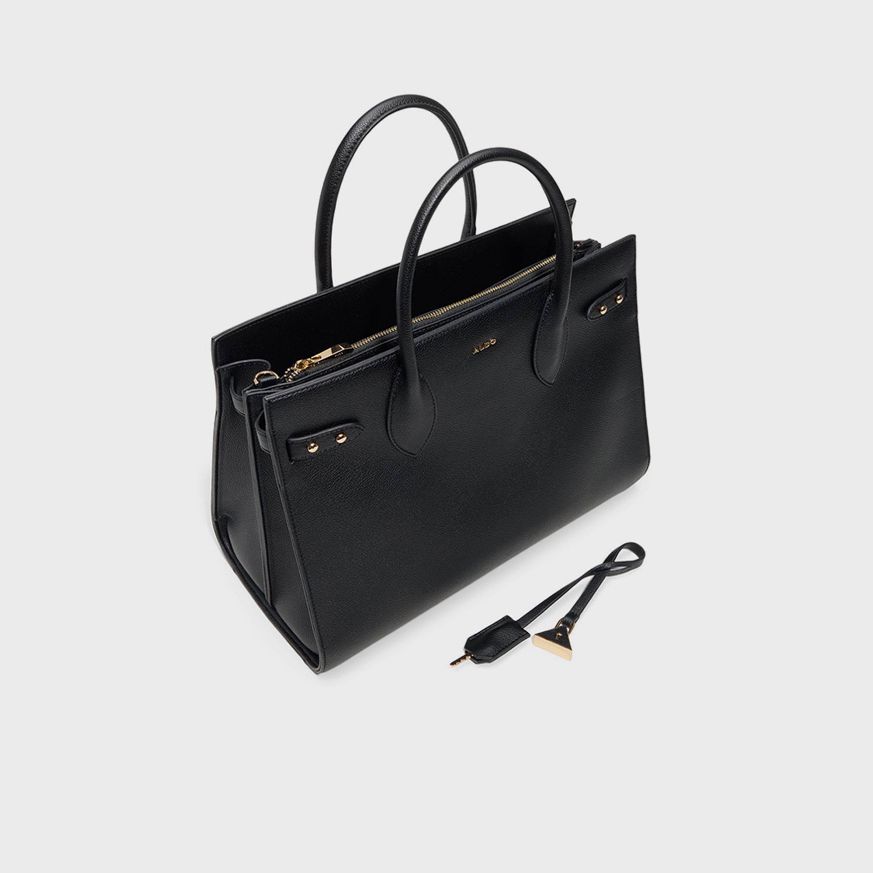 Aldo Unolaan Textured Double Handle Tote Bag with Zipper Closure | 39 x 36 x 20 cm-women-bagsandwallets-handbags-image-3