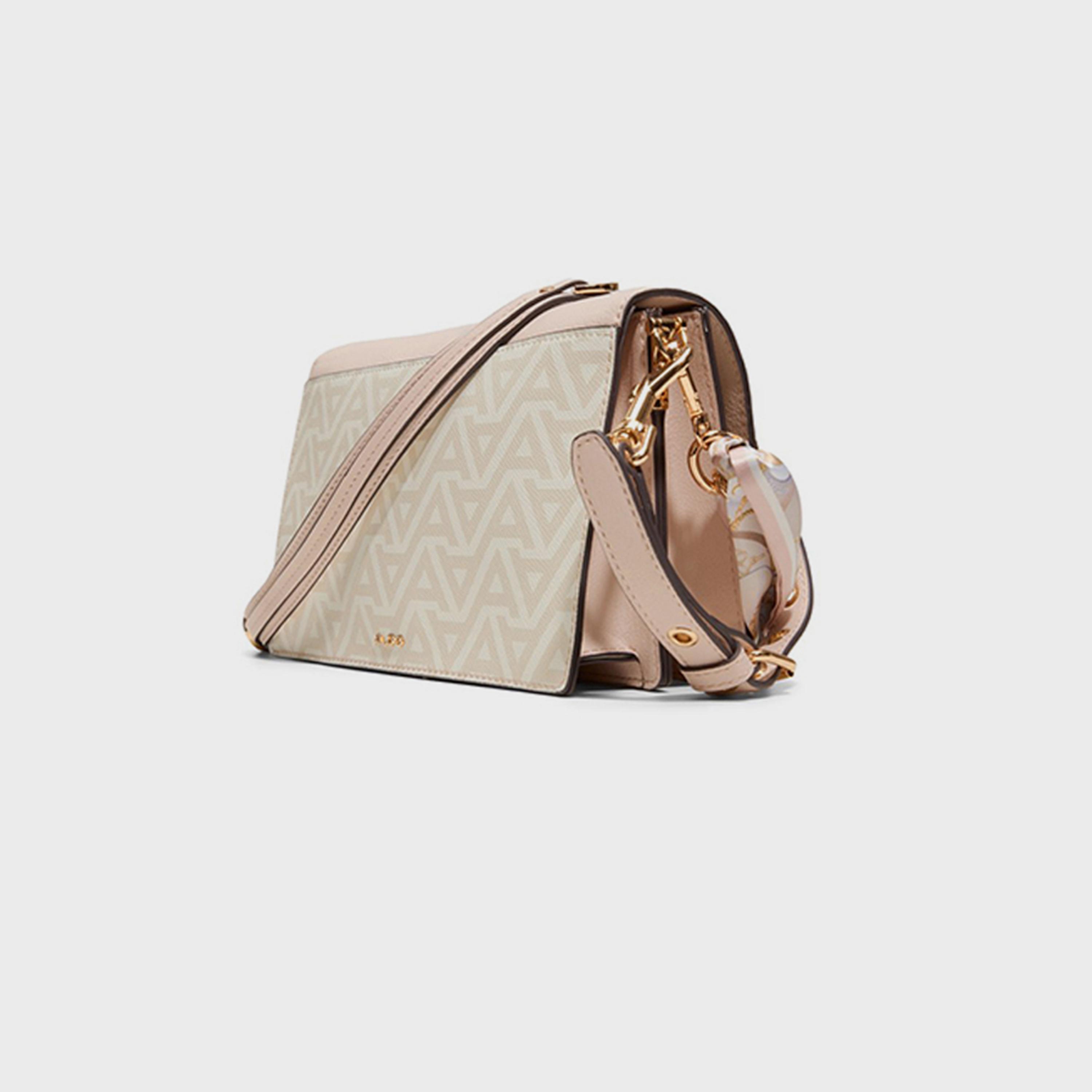 ألدو- شنطة كروس أحرف مونوغرام غطاء قلاب وحزام سلسلة | 26 × 16 × 10 سم-women-bagsandwallets-handbags-image-2