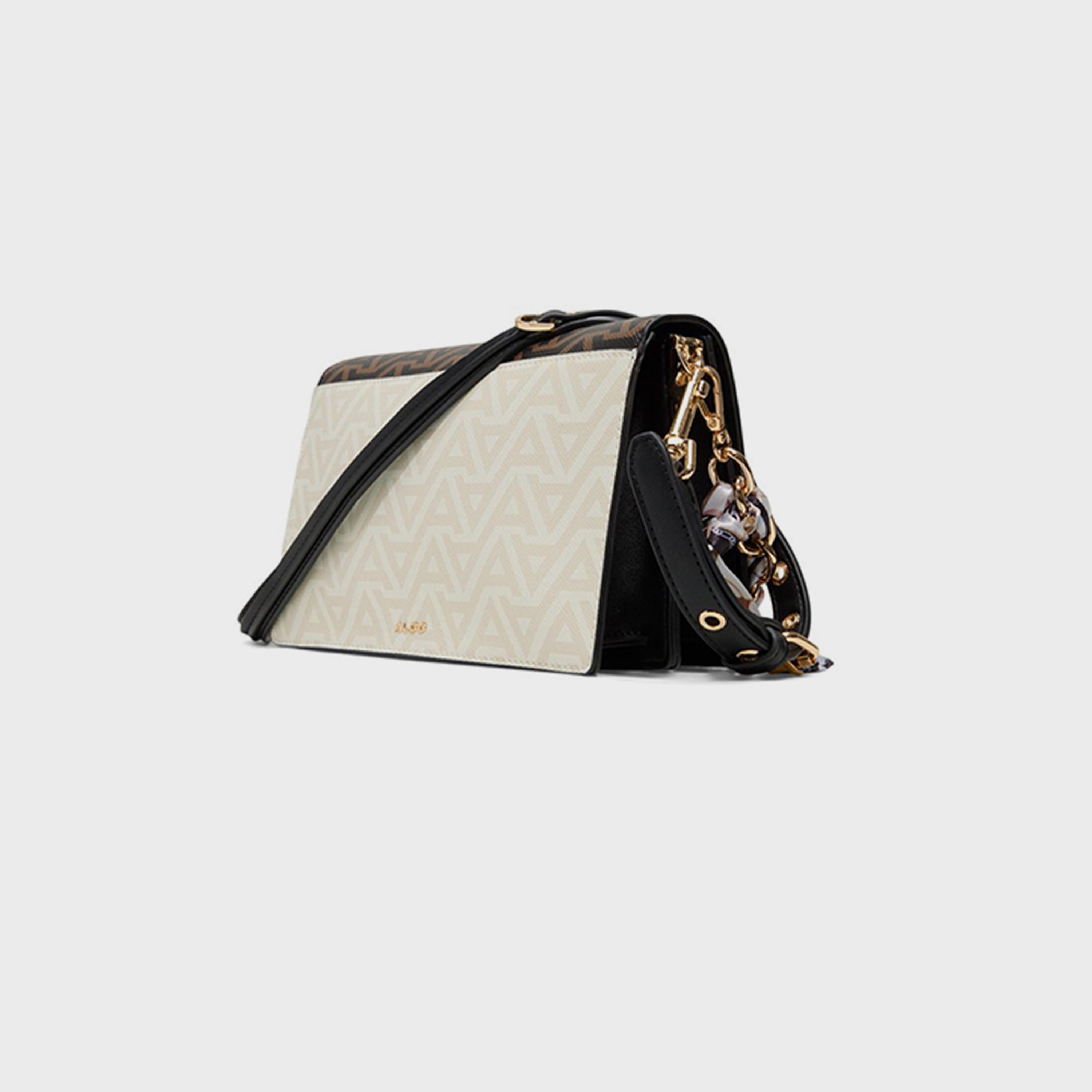 ألدو- شنطة كروس أحرف مونوغرام غطاء قلاب وحزام سلسلة | 26 × 16 × 10 سم-women-bagsandwallets-handbags-image-5