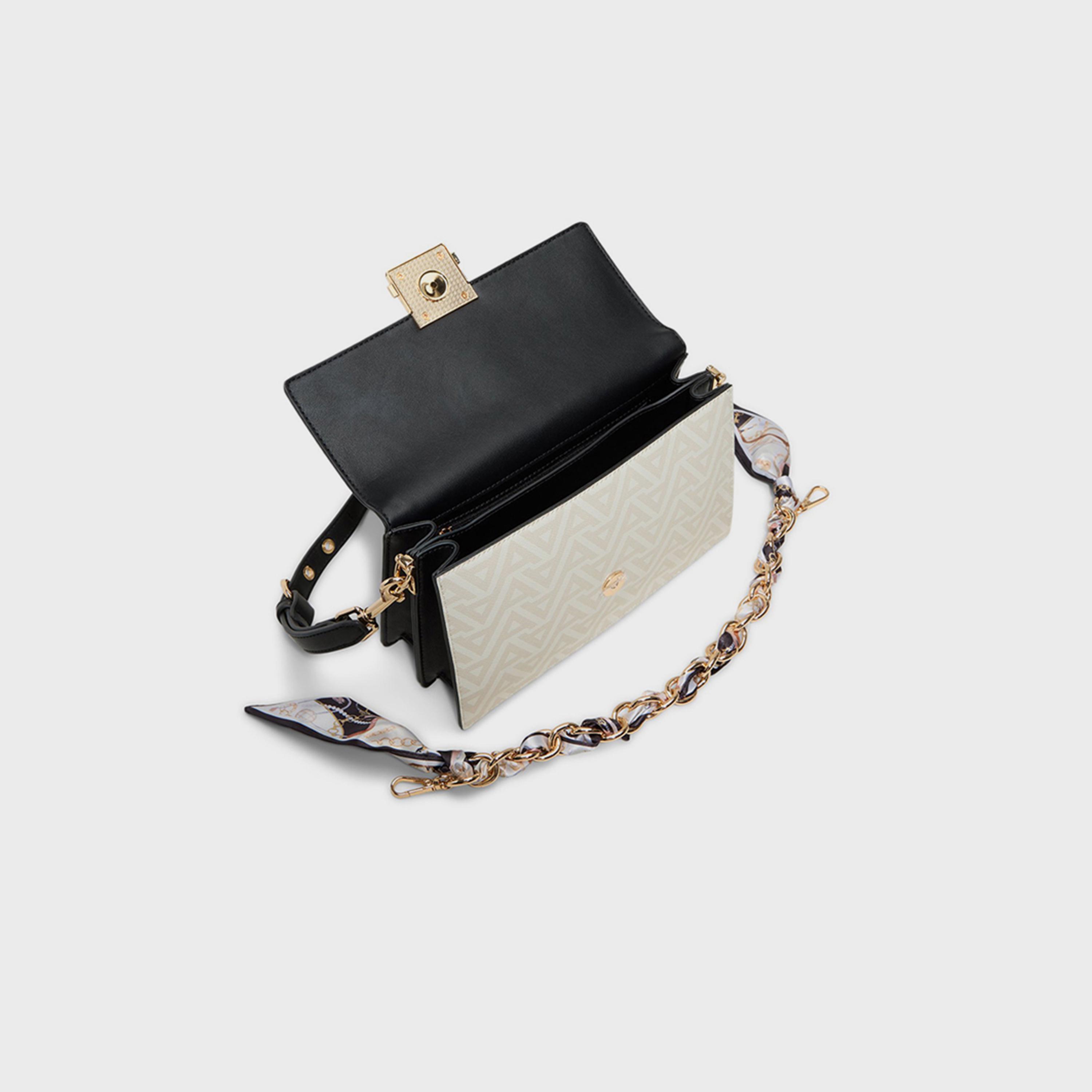 ألدو- شنطة كروس أحرف مونوغرام غطاء قلاب وحزام سلسلة | 26 × 16 × 10 سم-women-bagsandwallets-handbags-image-6
