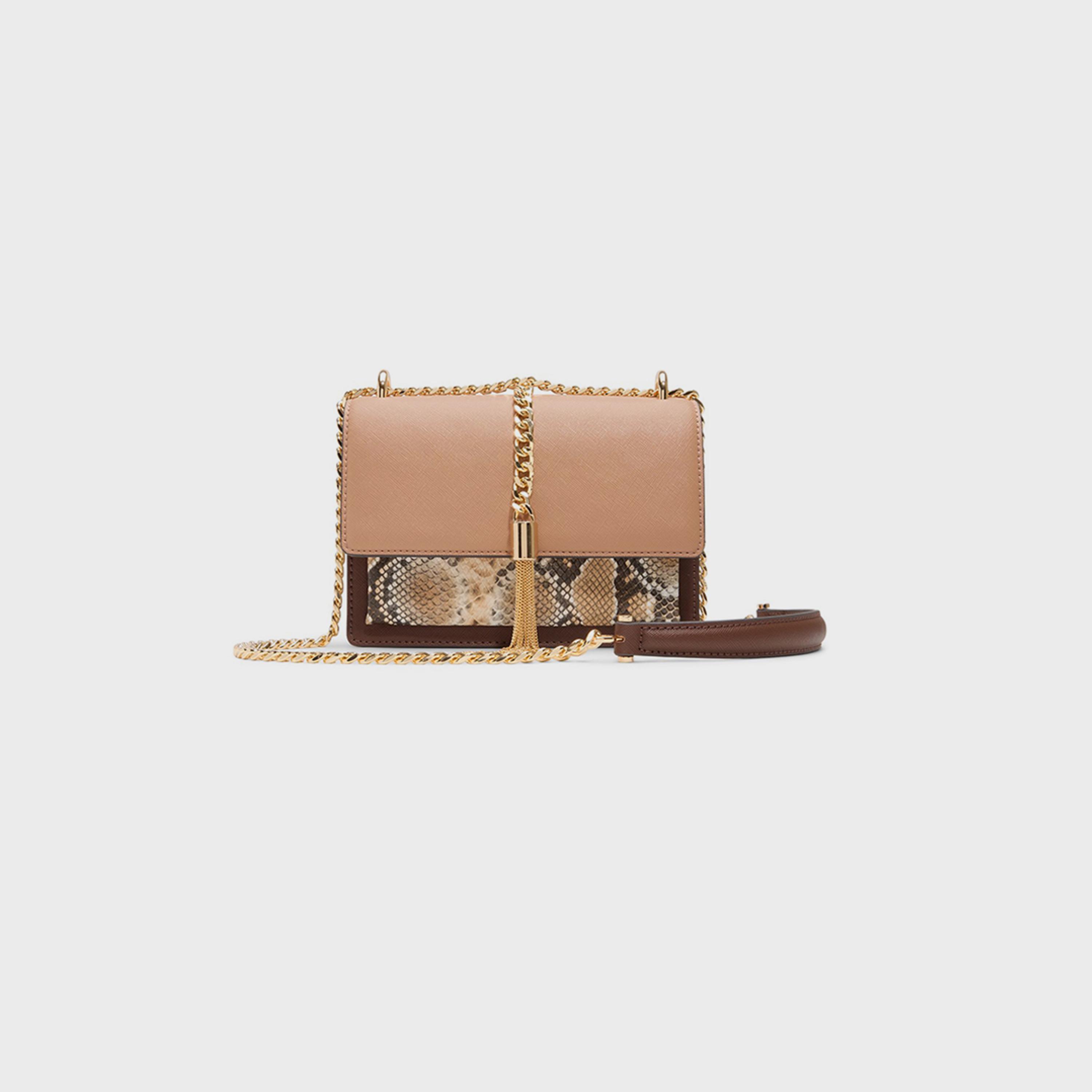 ألدو- شنطة كروس مبطنة قفل لولبي وحزام سلسلة Twist | 17 × 15 × 8 سم-women-bagsandwallets-handbags-image-1