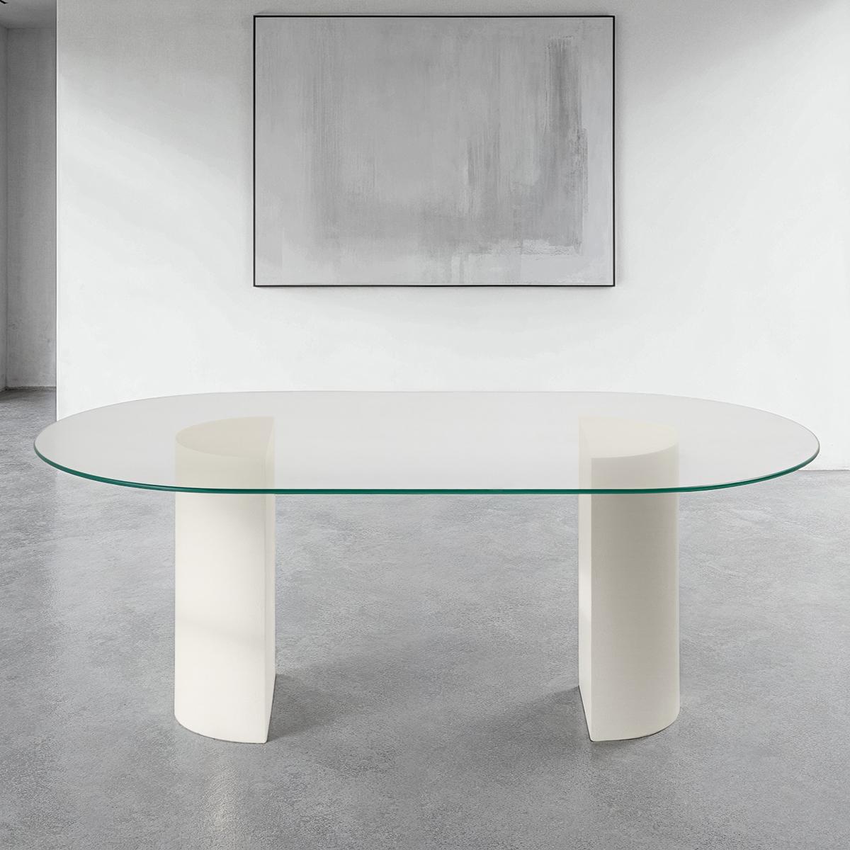 Studio Obliq 6-Seater Glass Top Dining Table