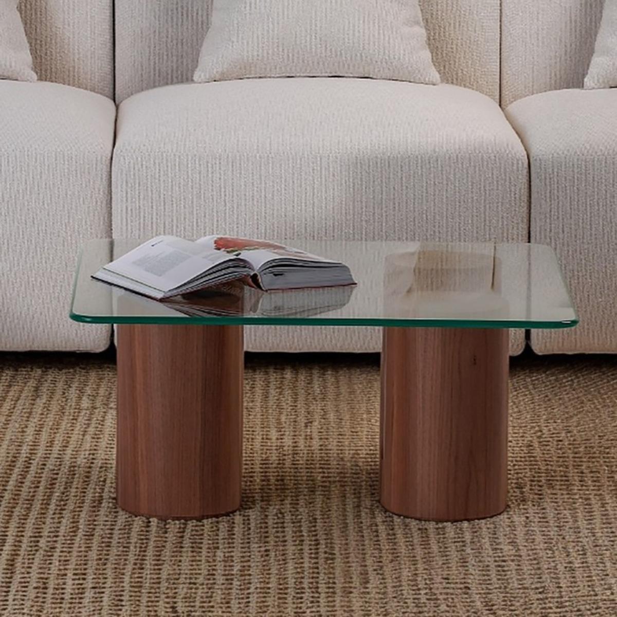 Studio Obliq Square Glass Top Coffee Table
