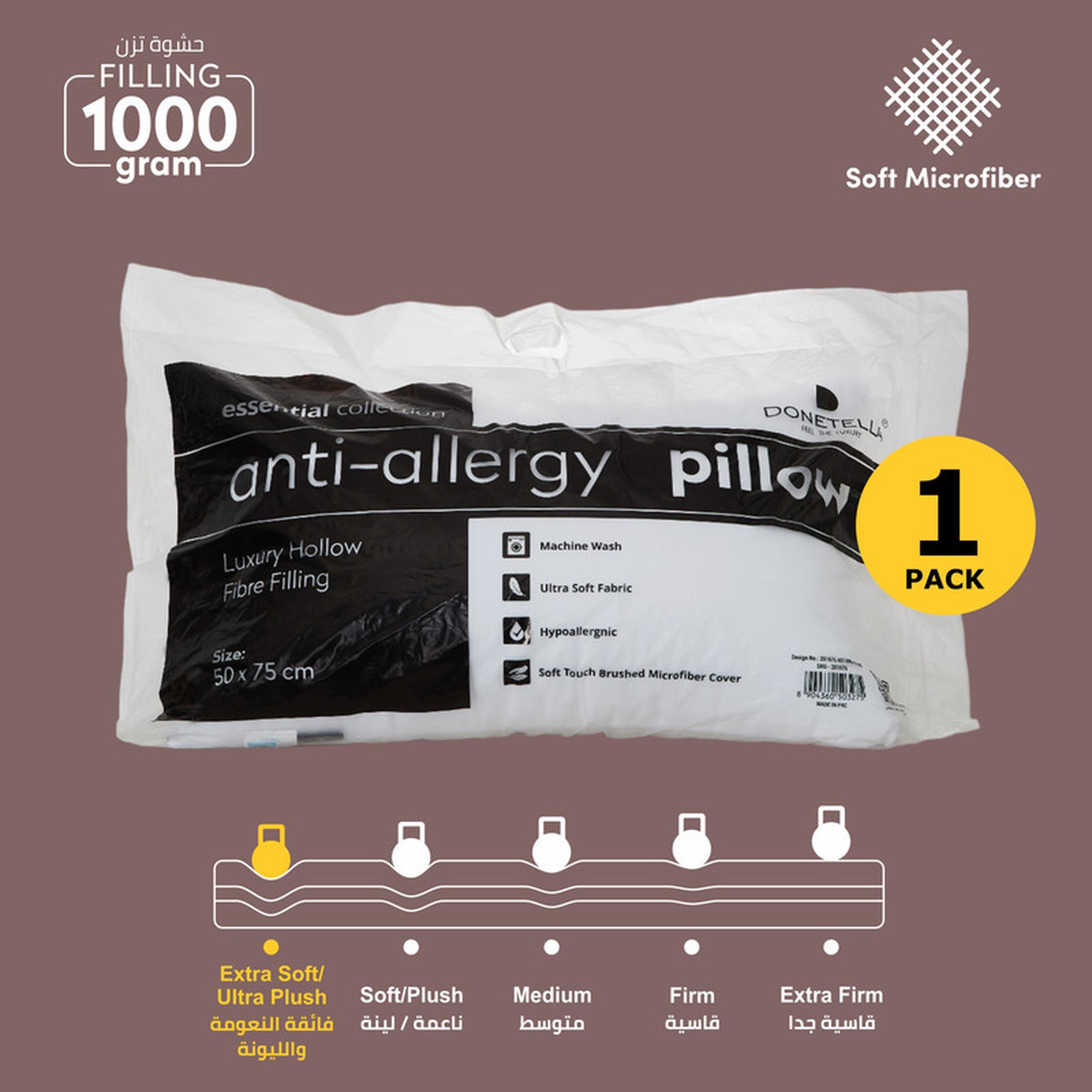 Luxury Down Alternative Filling Microfibre Top Hotel Pillow - 75x50 cms-household-bedding-pillows-image-7