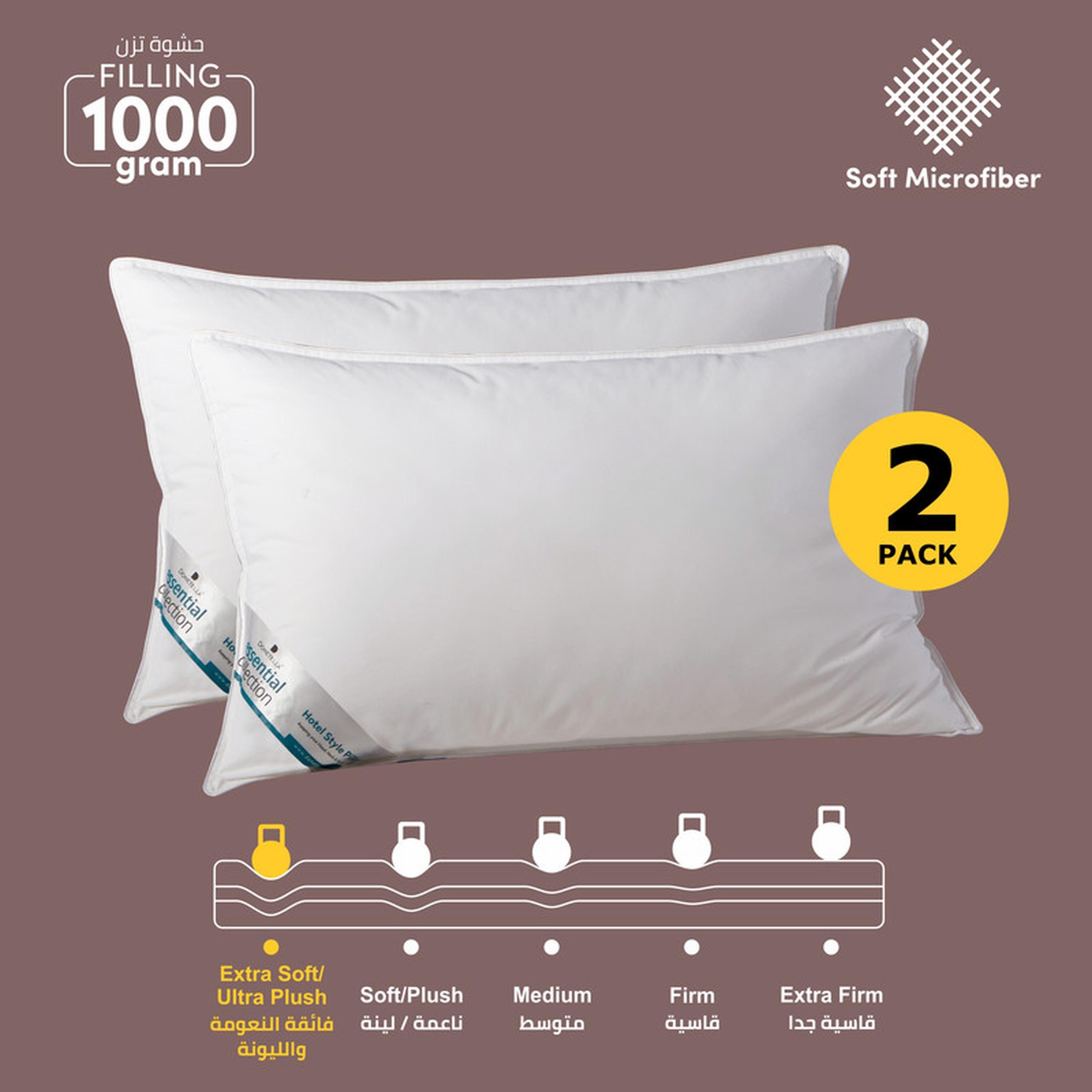 Luxury 2-Piece Down Alternative Filling Microfibre Top Hotel Pillow Set - 75x50 cms-household-bedding-pillows-image-7
