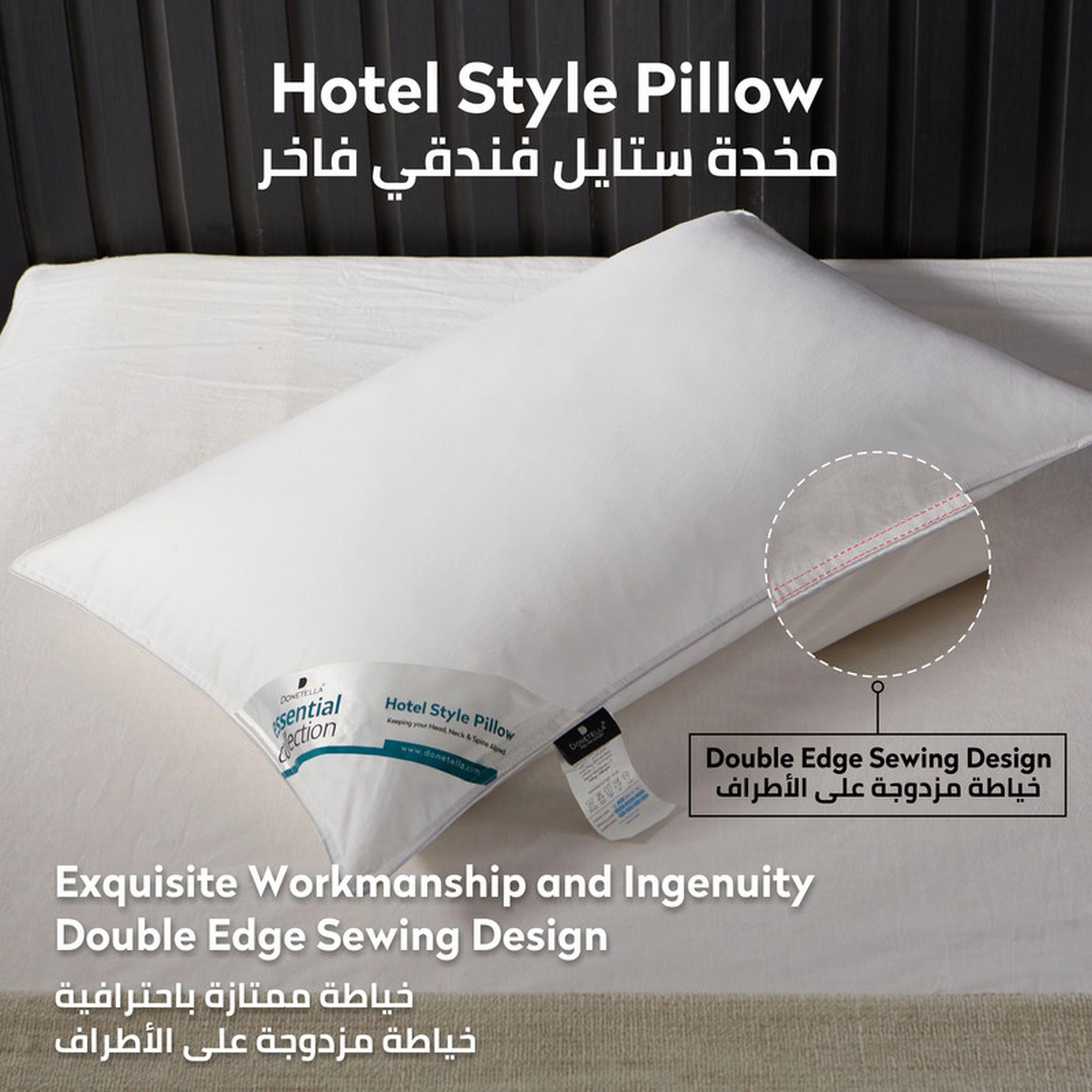 Luxury 4-Piece Down Alternative Filling Microfibre Top Hotel Pillow Set - 75x50 cms-household-bedding-pillows-image-2