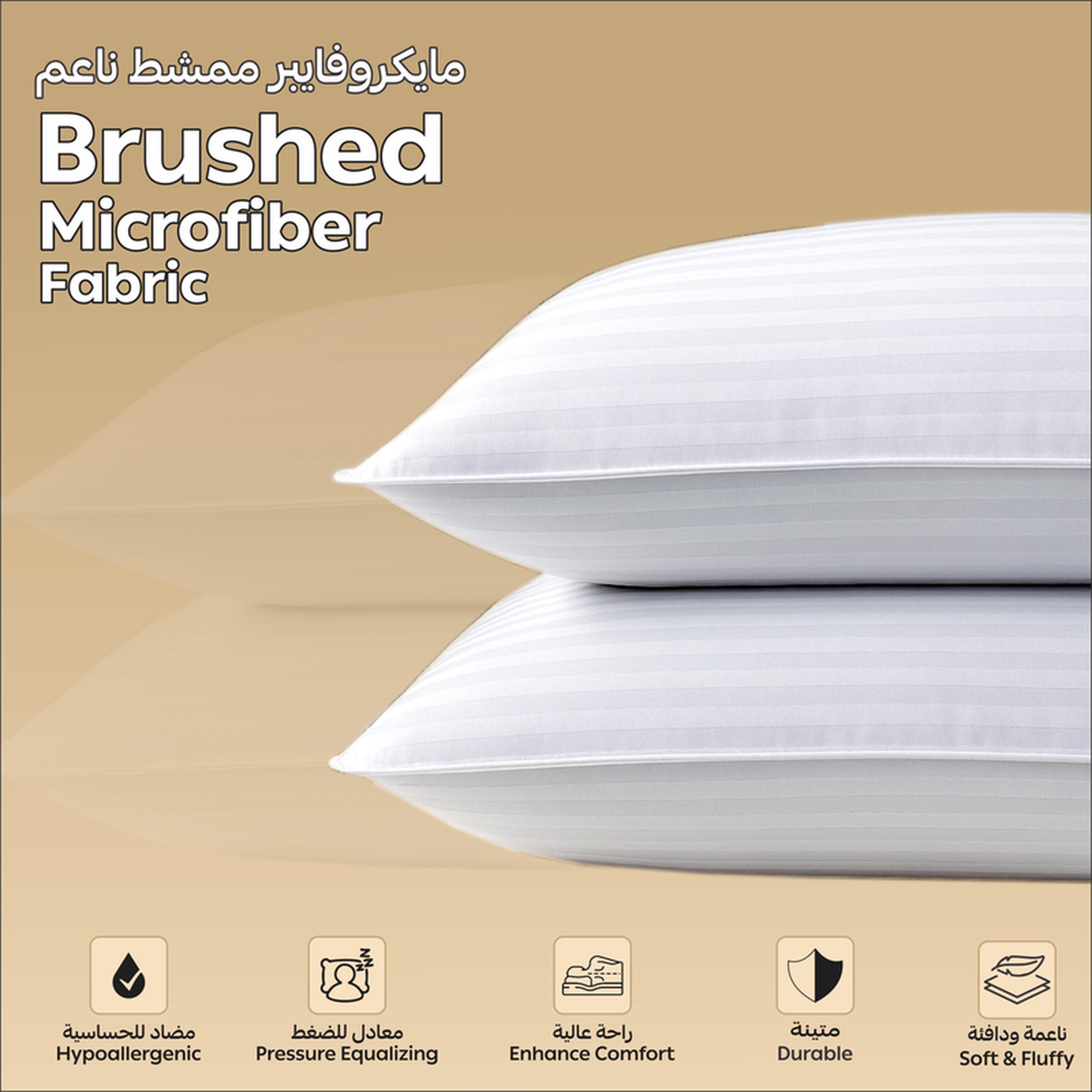 Luxury 2-Piece Down Alternative Filling Microfibre Top Hotel Pillow Set - 75x50 cms-household-bedding-pillows-image-3