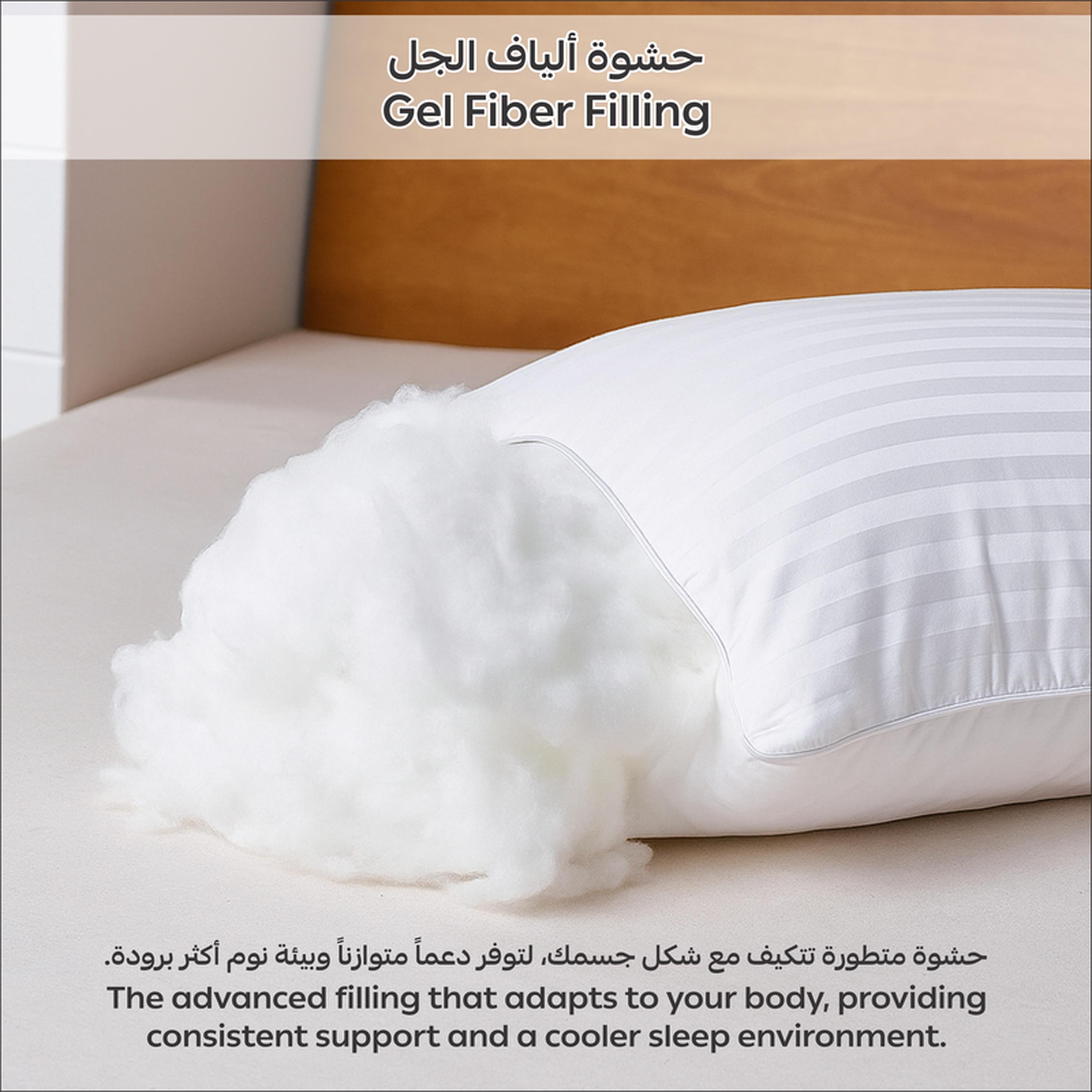 Luxury 2-Piece Down Alternative Filling Microfibre Top Hotel Pillow Set - 75x50 cms-household-bedding-pillows-image-4