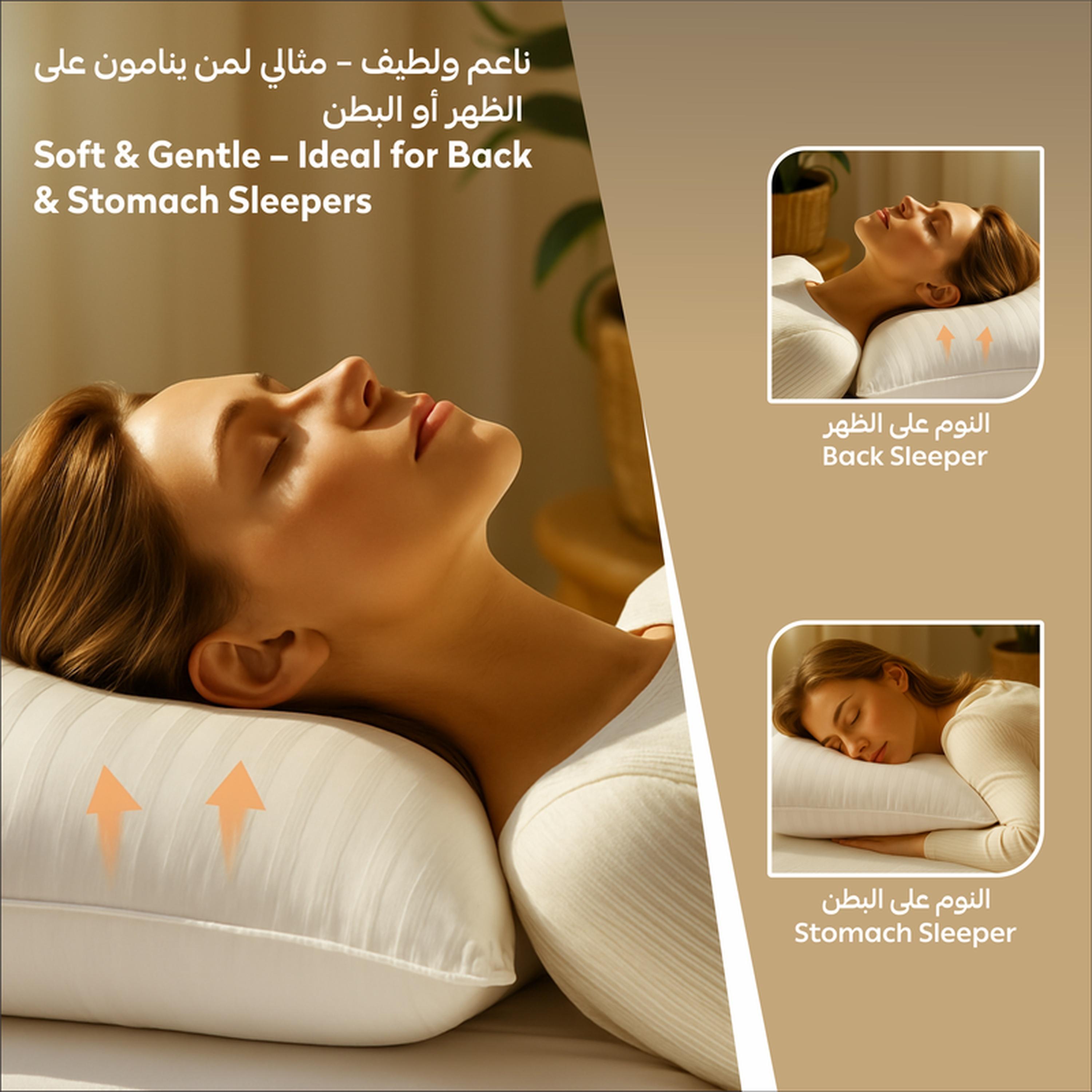 Luxury 2-Piece Down Alternative Filling Microfibre Top Hotel Pillow Set - 75x50 cms-household-bedding-pillows-image-6