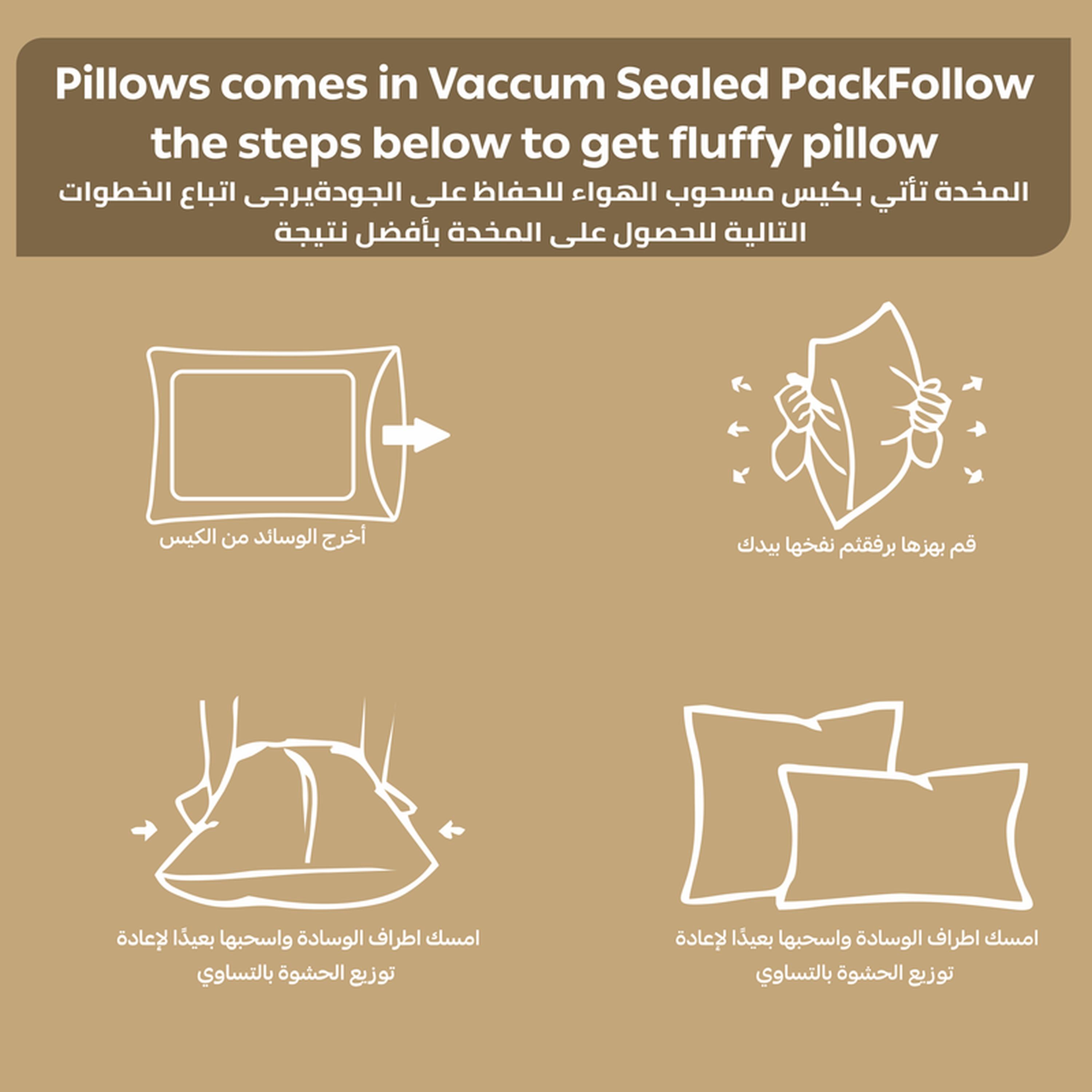 Luxury 2-Piece Down Alternative Filling Microfibre Top Hotel Pillow Set - 75x50 cms-household-bedding-pillows-image-7