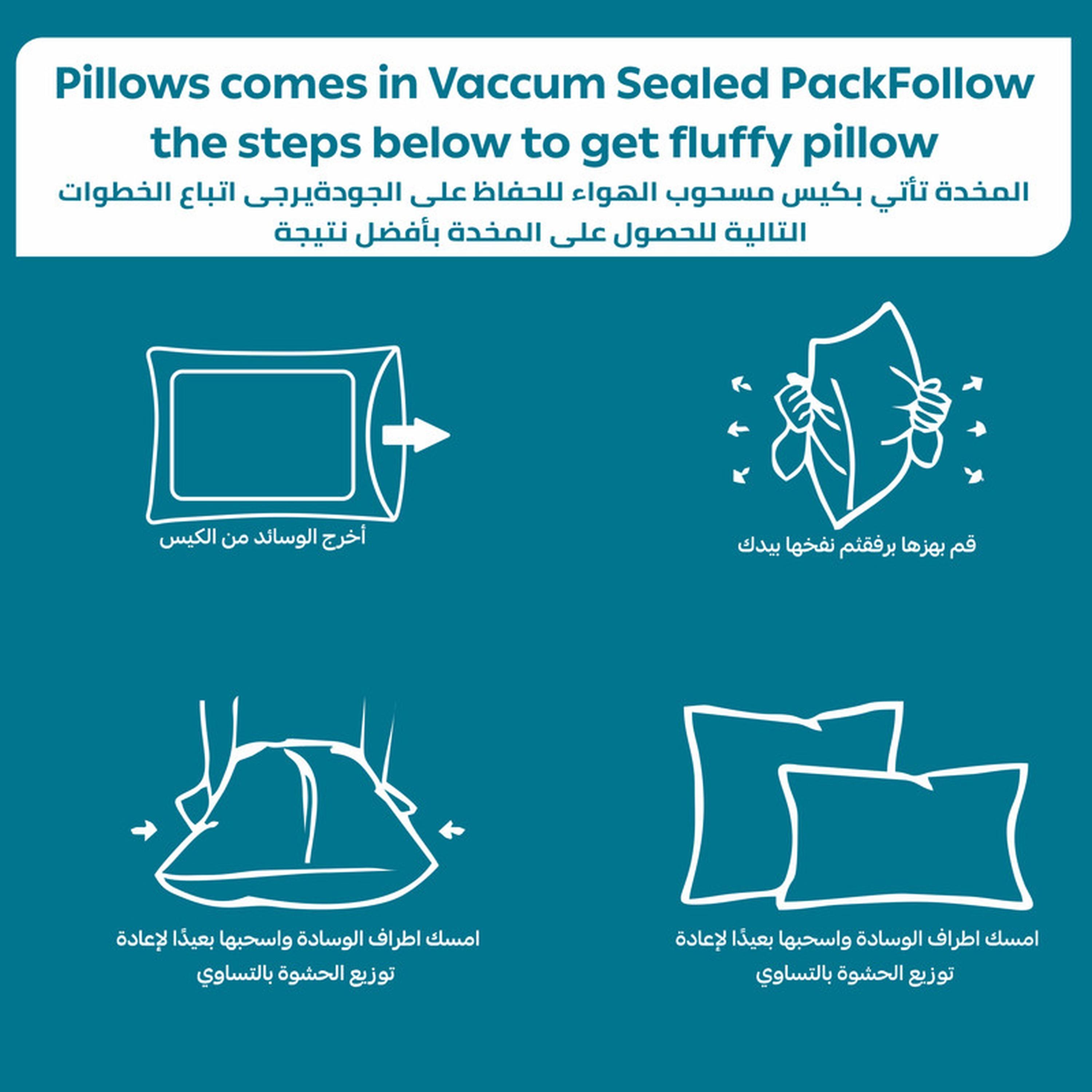 Luxury 2-Piece Down Alternative Filling Microfibre Mid Loft Hotel Pillow Set - 75x50 cms-household-bedding-pillows-image-7