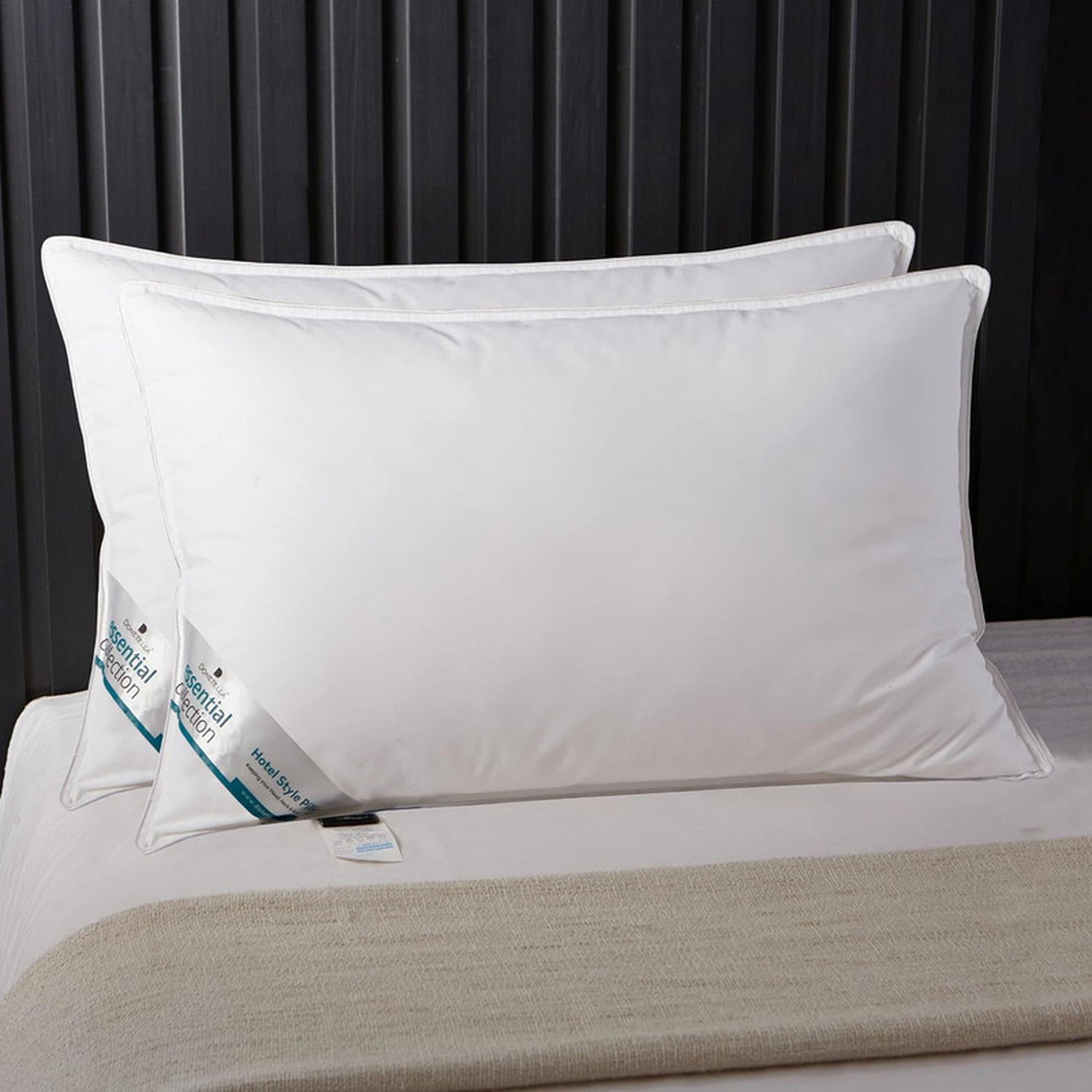 وسائد فندقية ميد لوفت بسطح ألياف دقيقة 4 قطع من دونتيلا -  50x75 سم-household-bedding-pillows-image-1