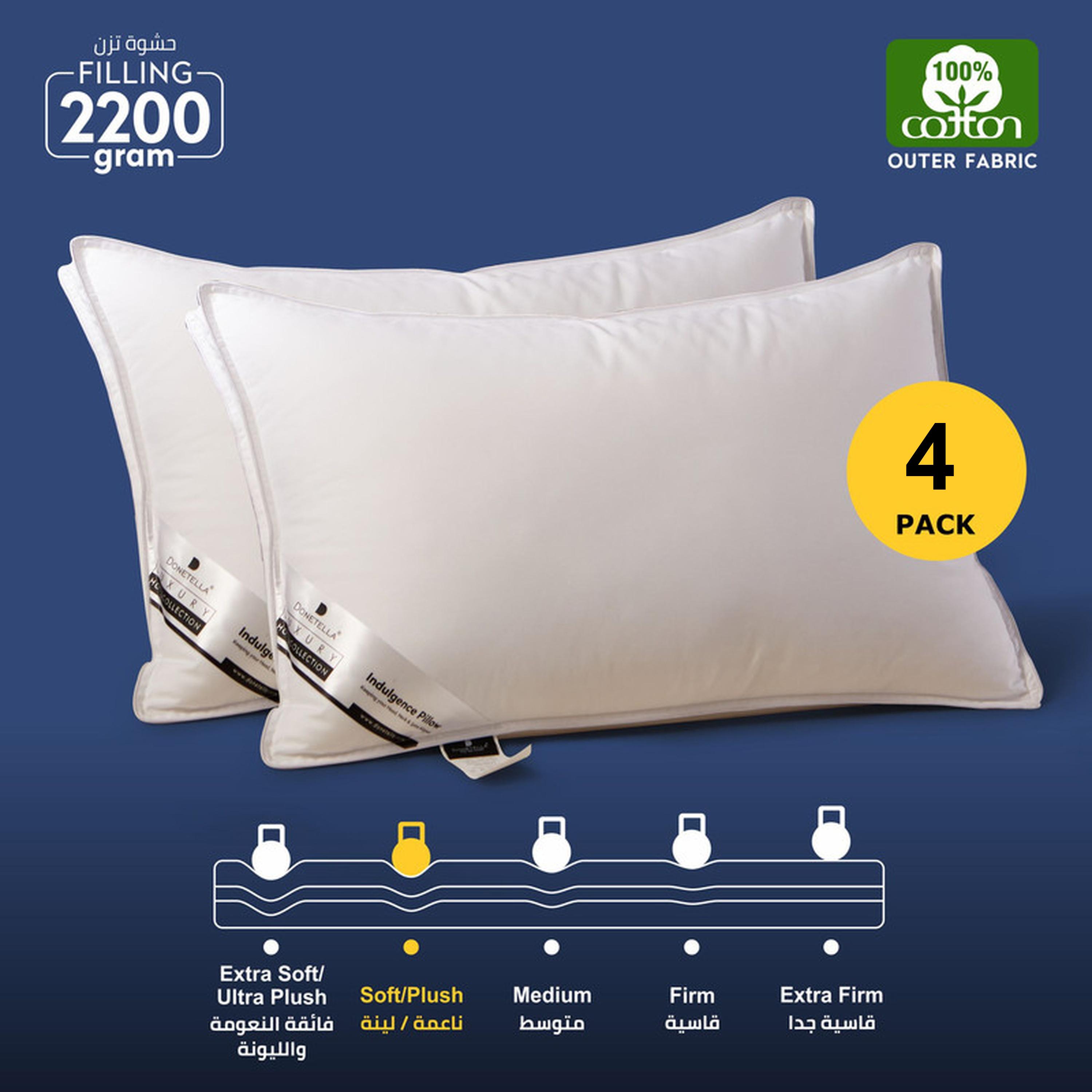 وسائد فندقية ميد لوفت بسطح ألياف دقيقة 4 قطع من دونتيلا -  50x75 سم-household-bedding-pillows-image-2