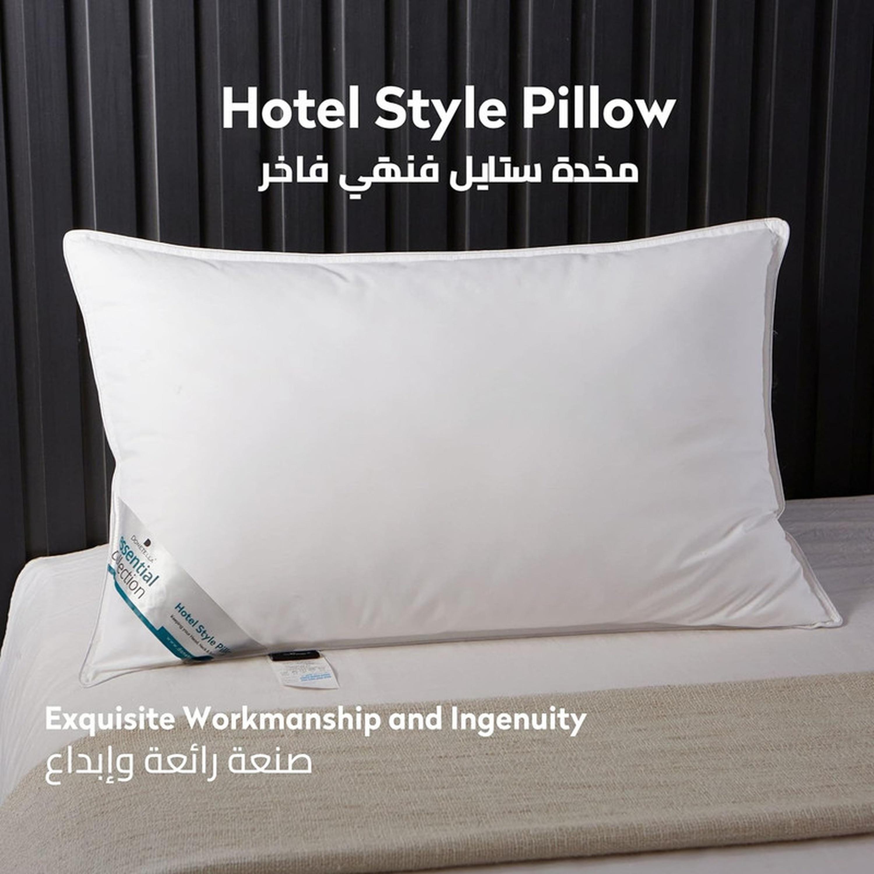 وسائد فندقية ميد لوفت بسطح ألياف دقيقة 4 قطع من دونتيلا -  50x75 سم-household-bedding-pillows-image-5